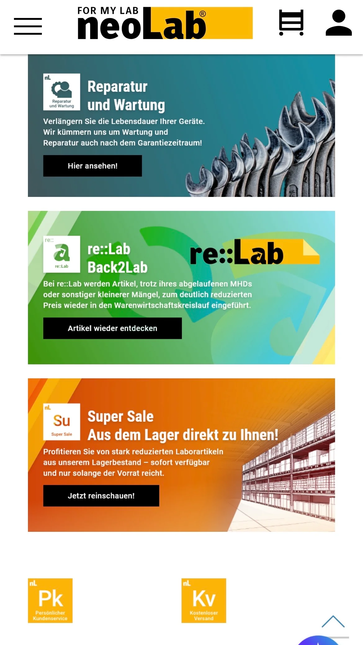 Weiterer Beleg: neoLab — Kriterium 7.5