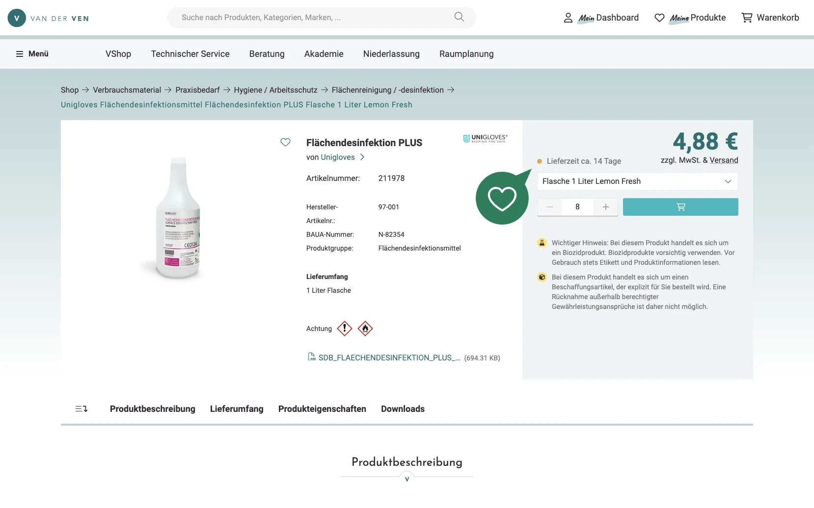 Weiterer Beleg: van der Ven Dental — Kriterium 5.3