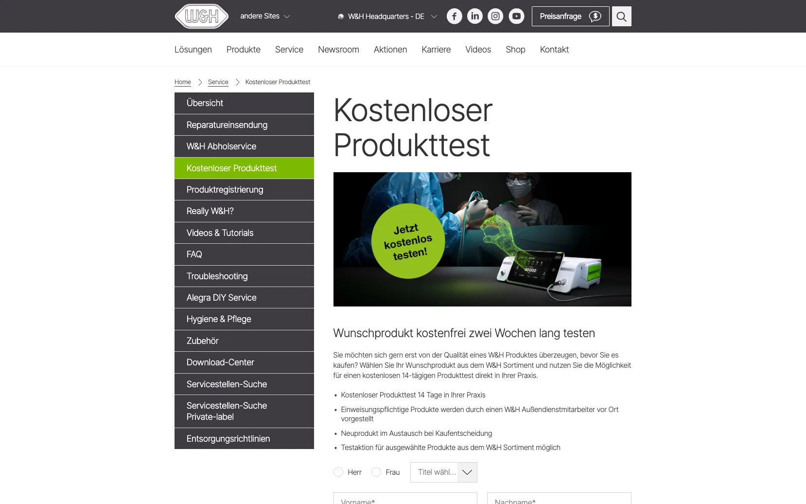 Beleg: W&H Dentalwerk