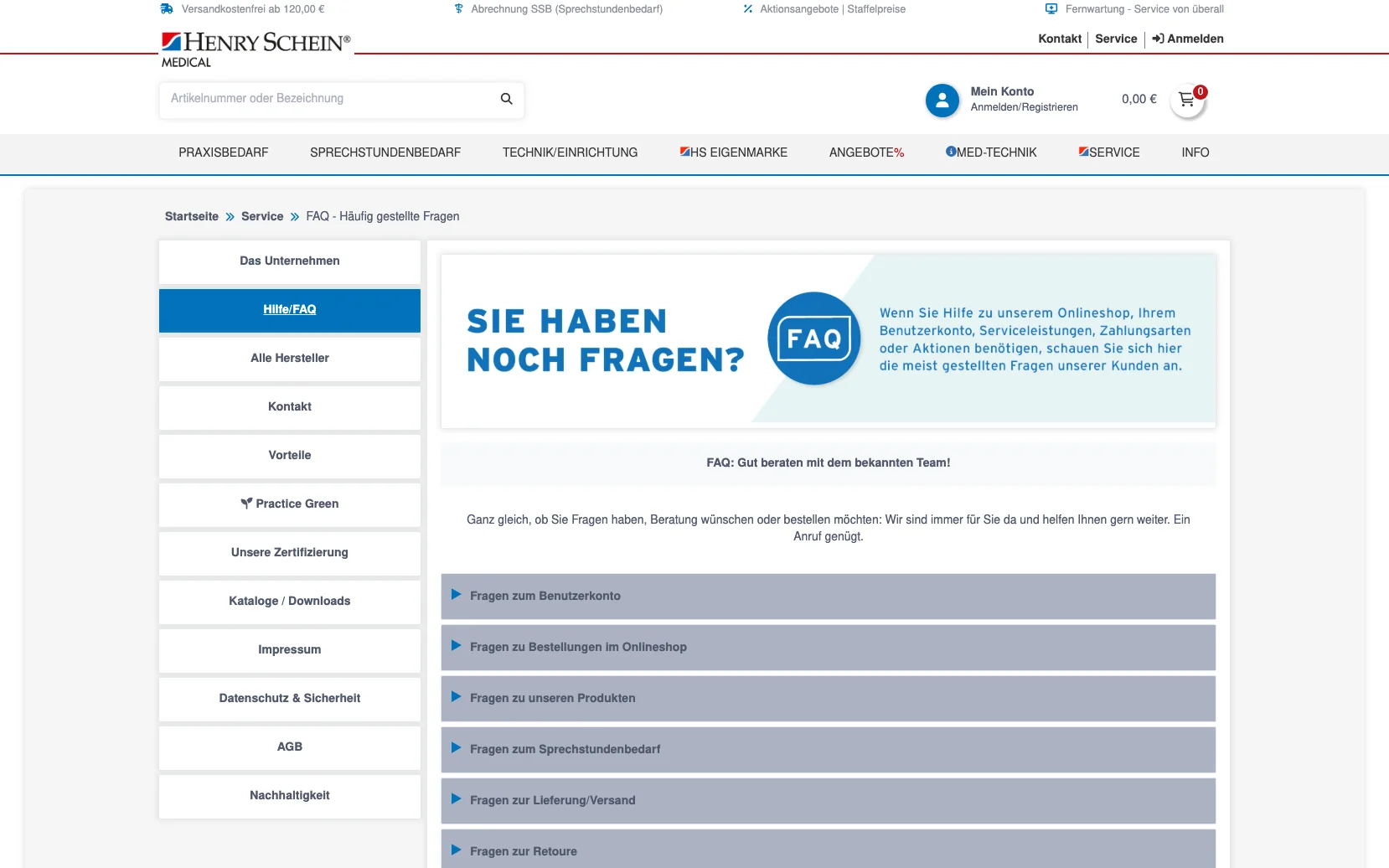 Weiterer Beleg: Henry Schein Medical — Kriterium 6.7