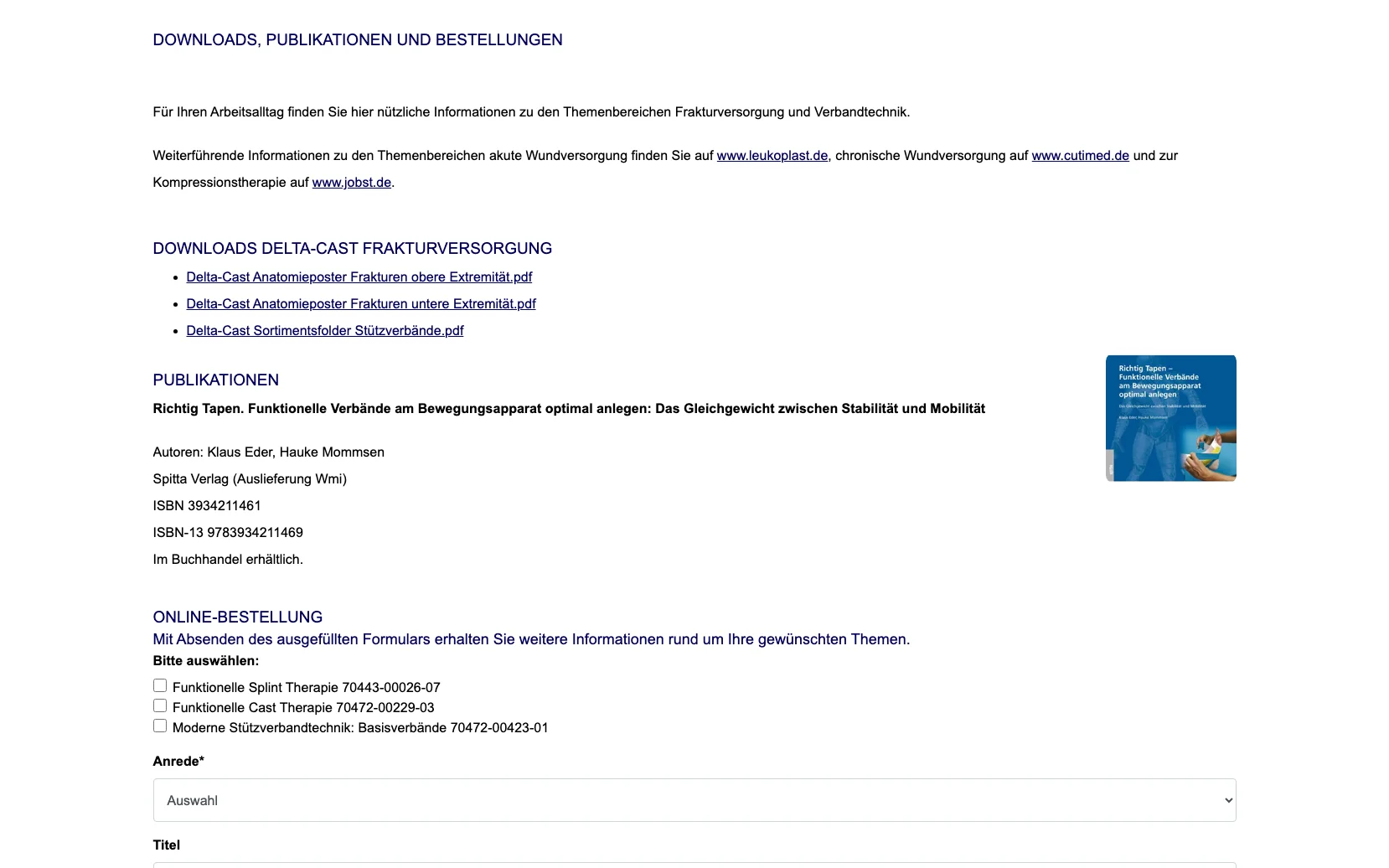 Screenshot-Beleg: Medical Essity — Kriterium 6.7 Content-/Ratgeber-Bereich