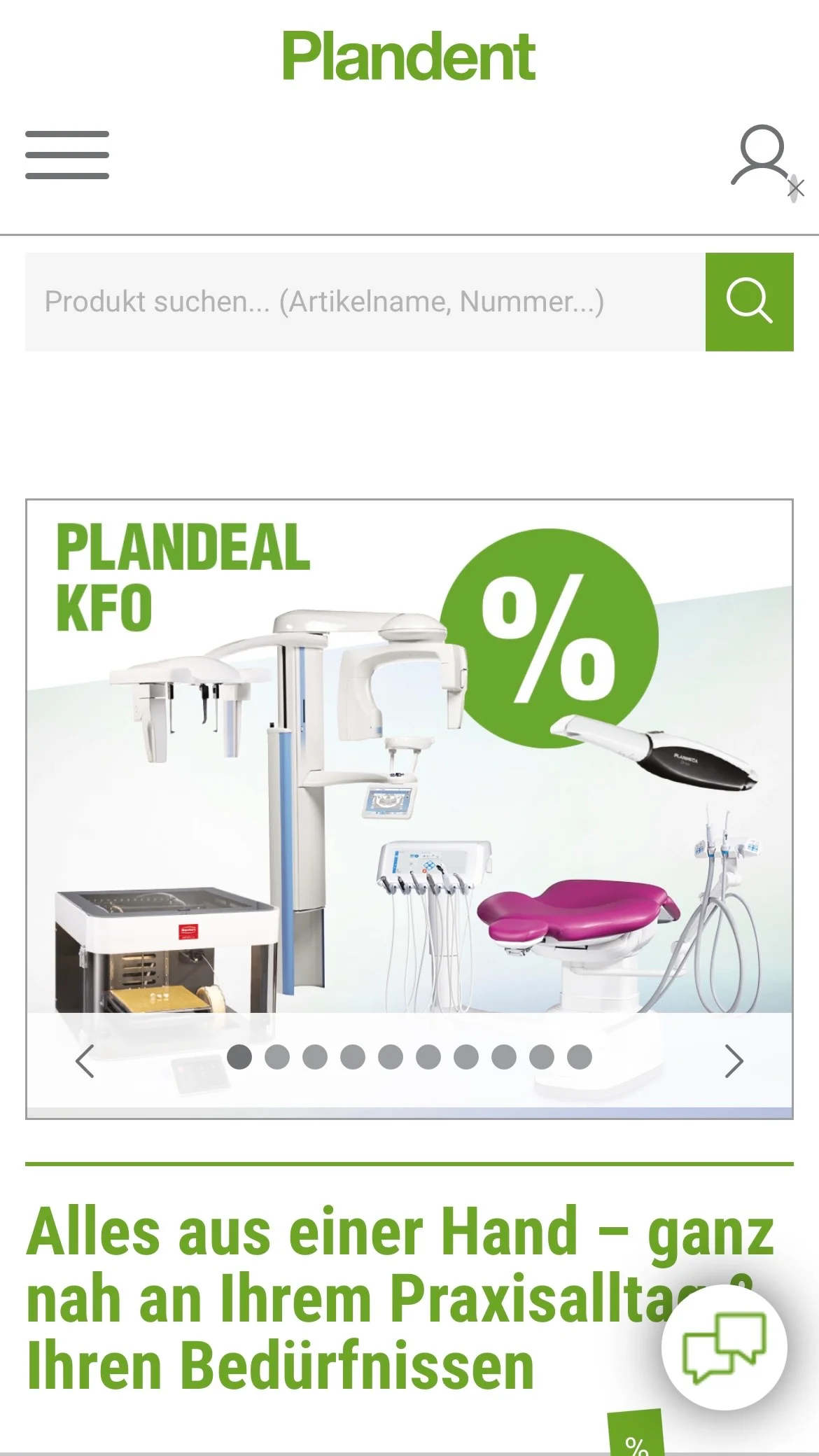 Screenshot-Beleg: Plandent — Kriterium 7.5 Mobile Bedienbarkeit