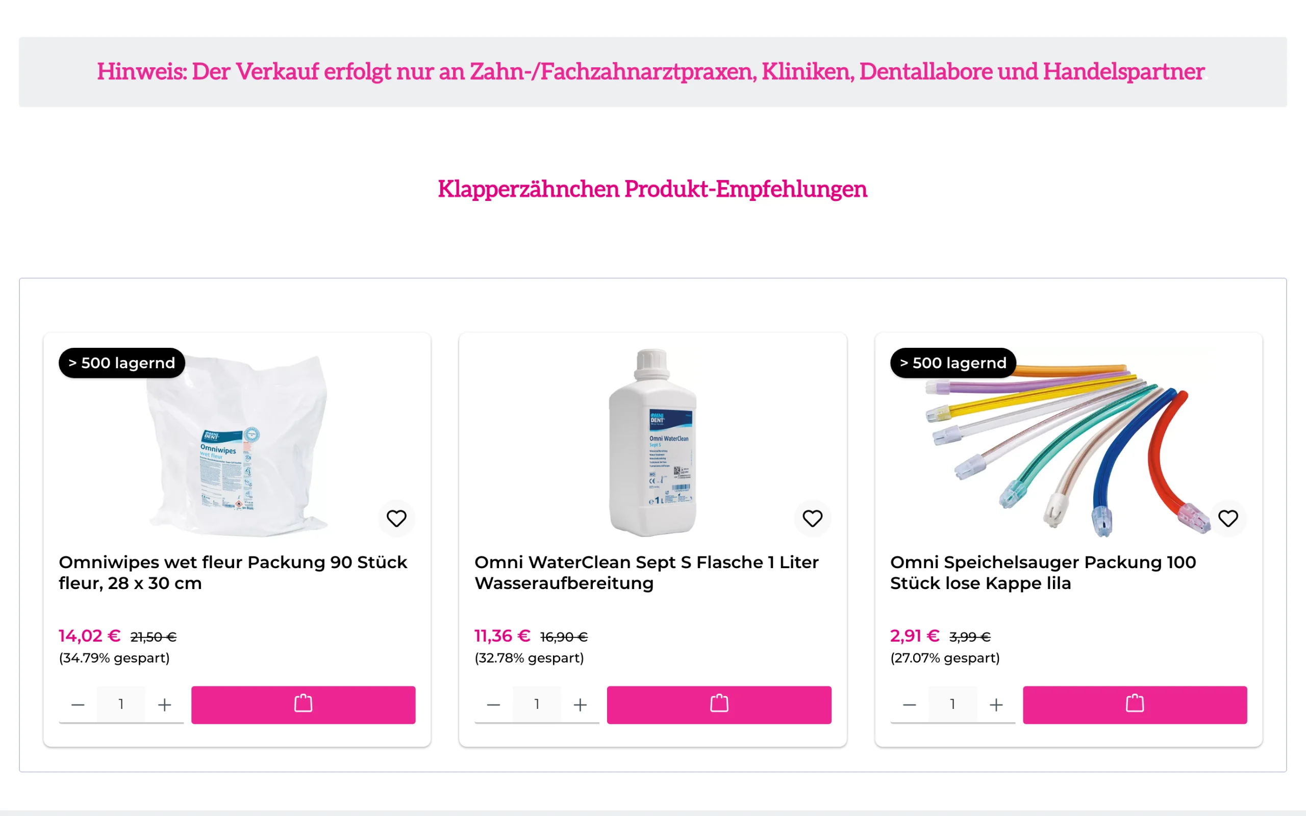 Weiterer Beleg: Klapperzähnchen — Kriterium 1.4