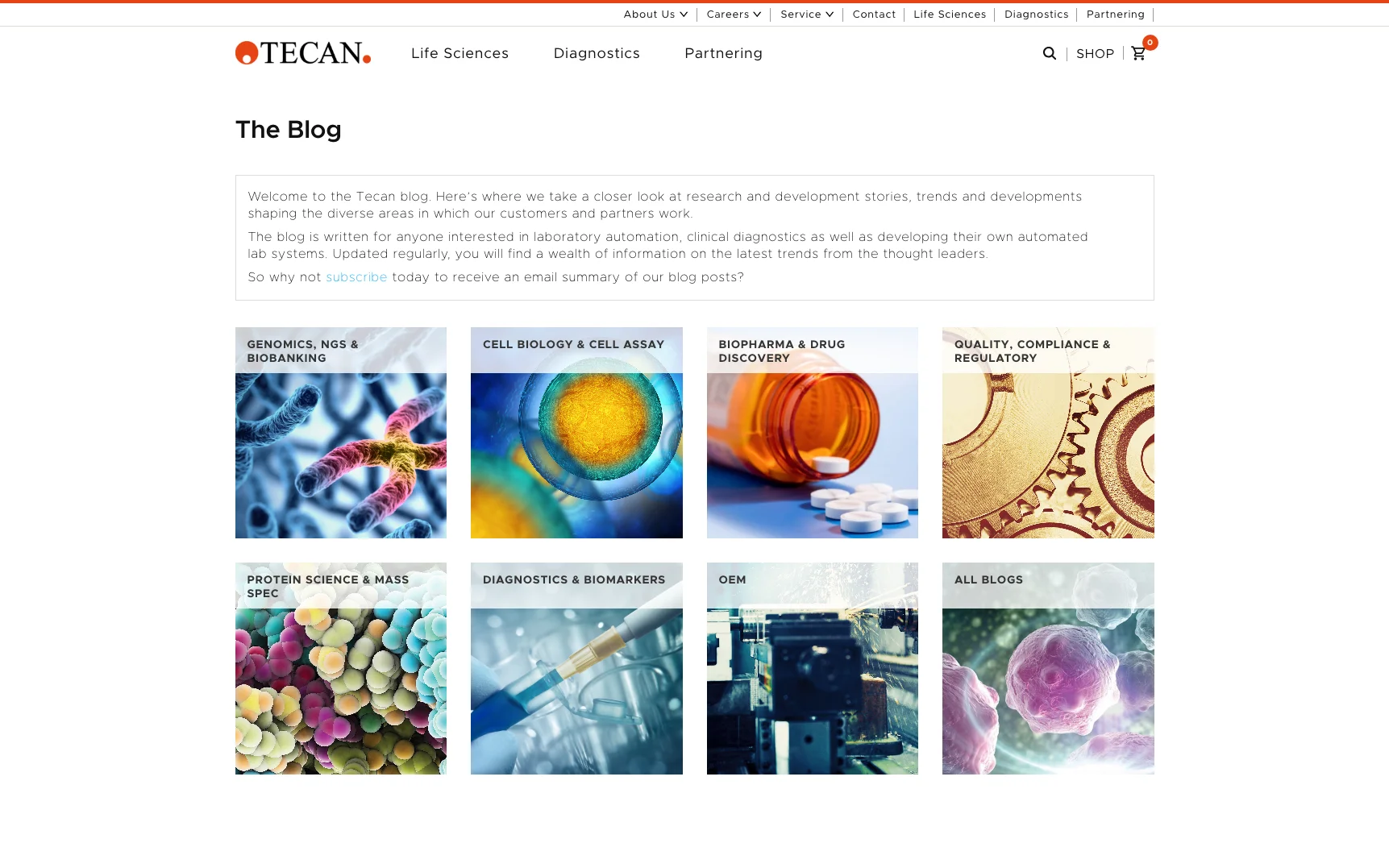 Screenshot-Beleg: Tecan — Kriterium 6.7 Content-/Ratgeber-Bereich