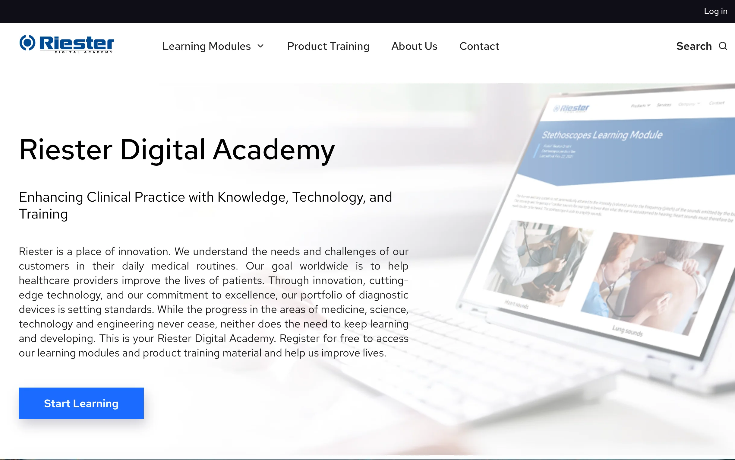 Screenshot-Beleg: Riester — Kriterium 6.4 Schulungs- / Education-Hub