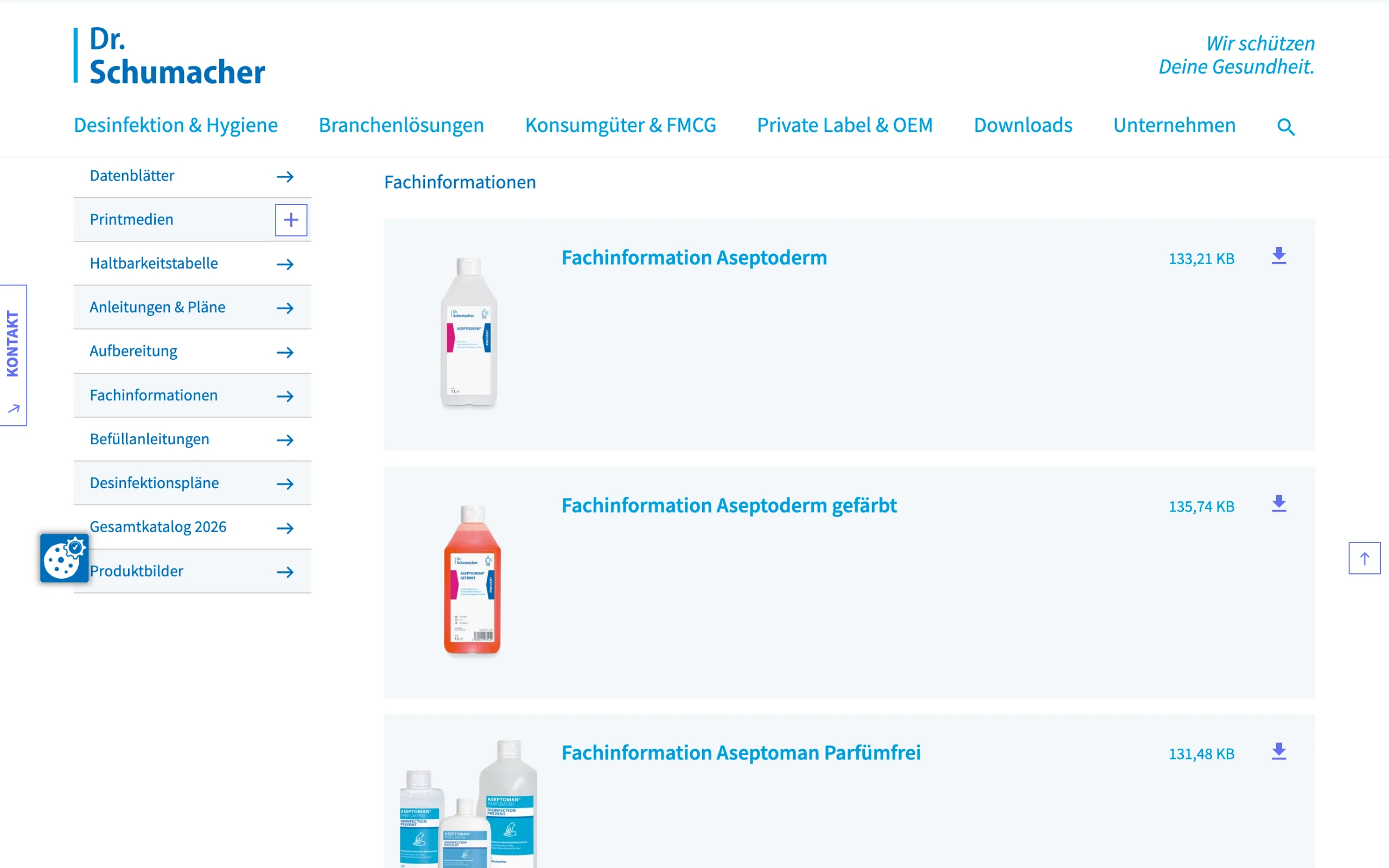 Screenshot-Beleg: Dr. Schumacher — Kriterium 4.5 Klinische Studien / Evidenz