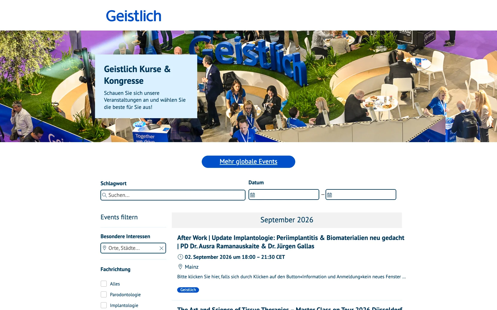 Screenshot-Beleg: Geistlich — Kriterium 6.4 Schulungs- / Education-Hub