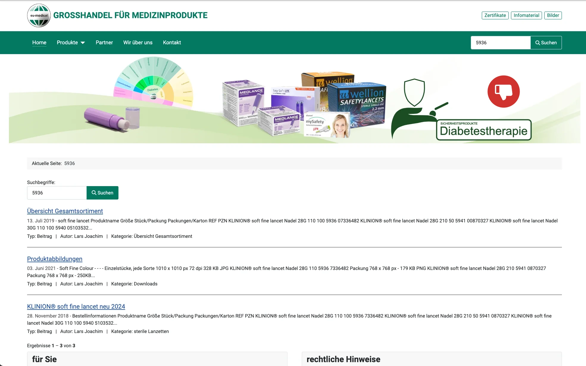 Screenshot-Beleg: Mediq Deutschland — Kriterium 5.4 Schnellbestellung per Artikelnr.