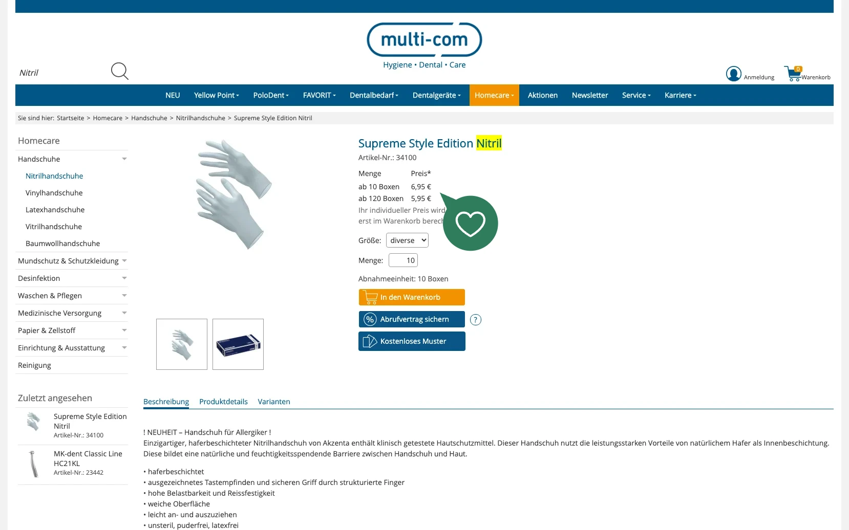 Screenshot-Beleg: multi-com — Kriterium 1.3 Staffelpreise / Mengenrabatte