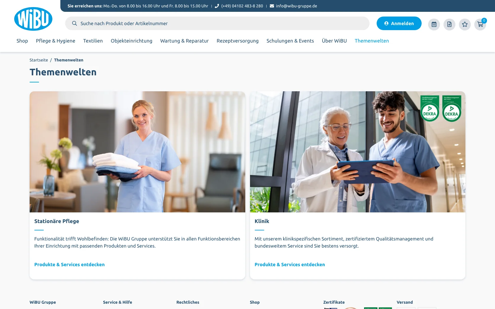 Screenshot-Beleg: WiBU PflegePlus — Kriterium 6.7 Content-/Ratgeber-Bereich