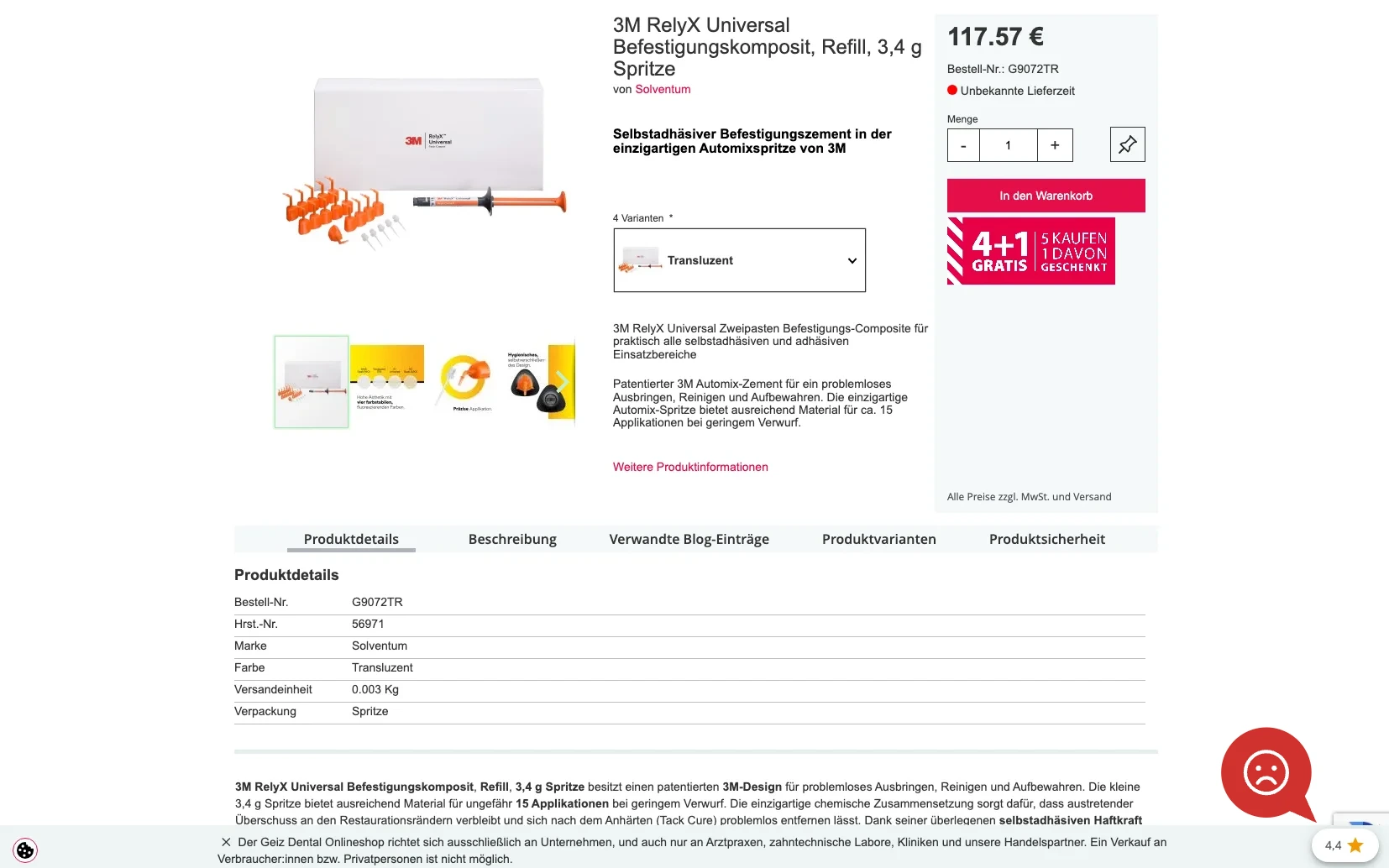 Beleg: Geiz Dental