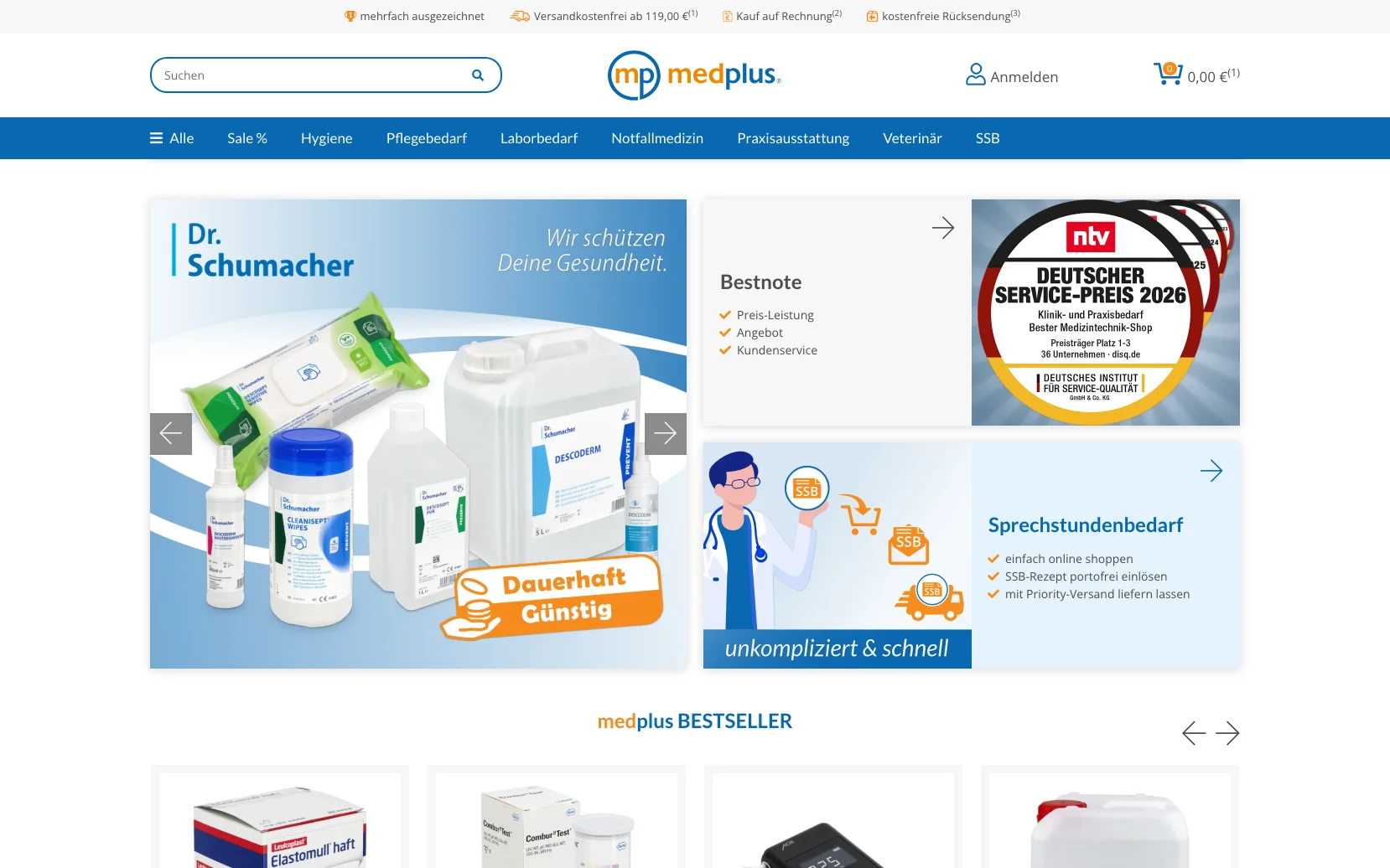 Screenshot-Beleg: medplus24 — Kriterium 1.4 Design & Gesamteindruck