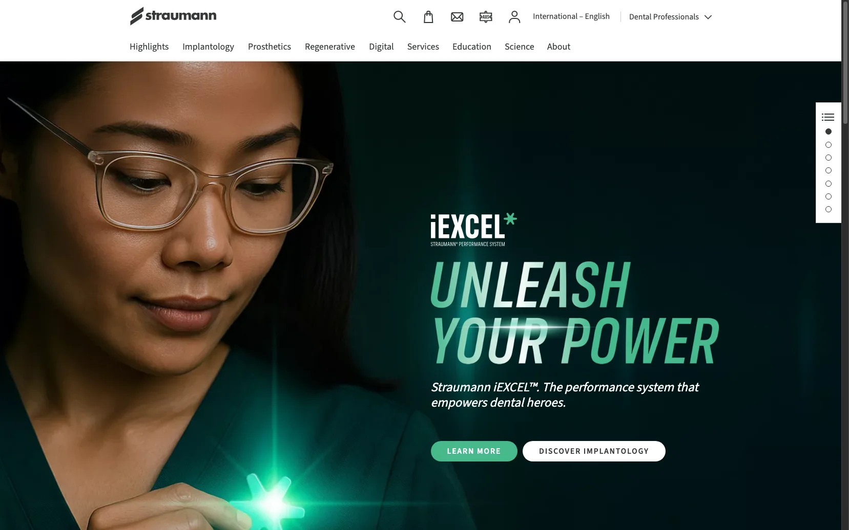 Screenshot-Beleg: Straumann Group — Kriterium 1.4 Design & Gesamteindruck