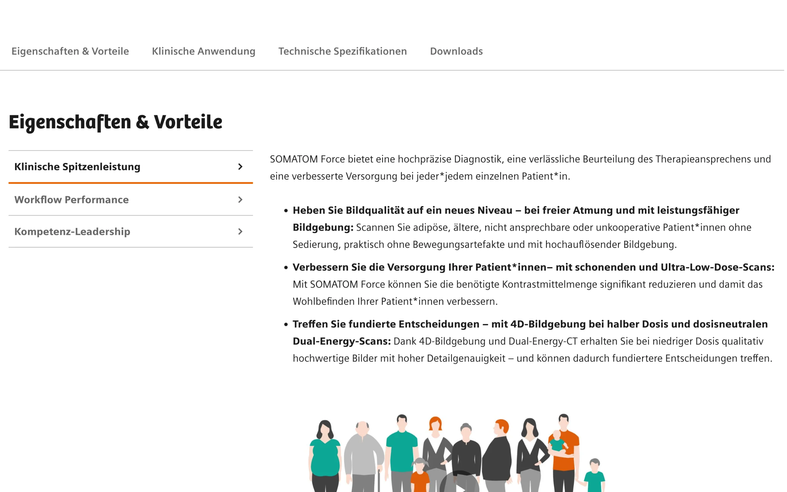 Screenshot-Beleg: Siemens Healthineers — Kriterium 4.3 Strukturierte Produktinformation
