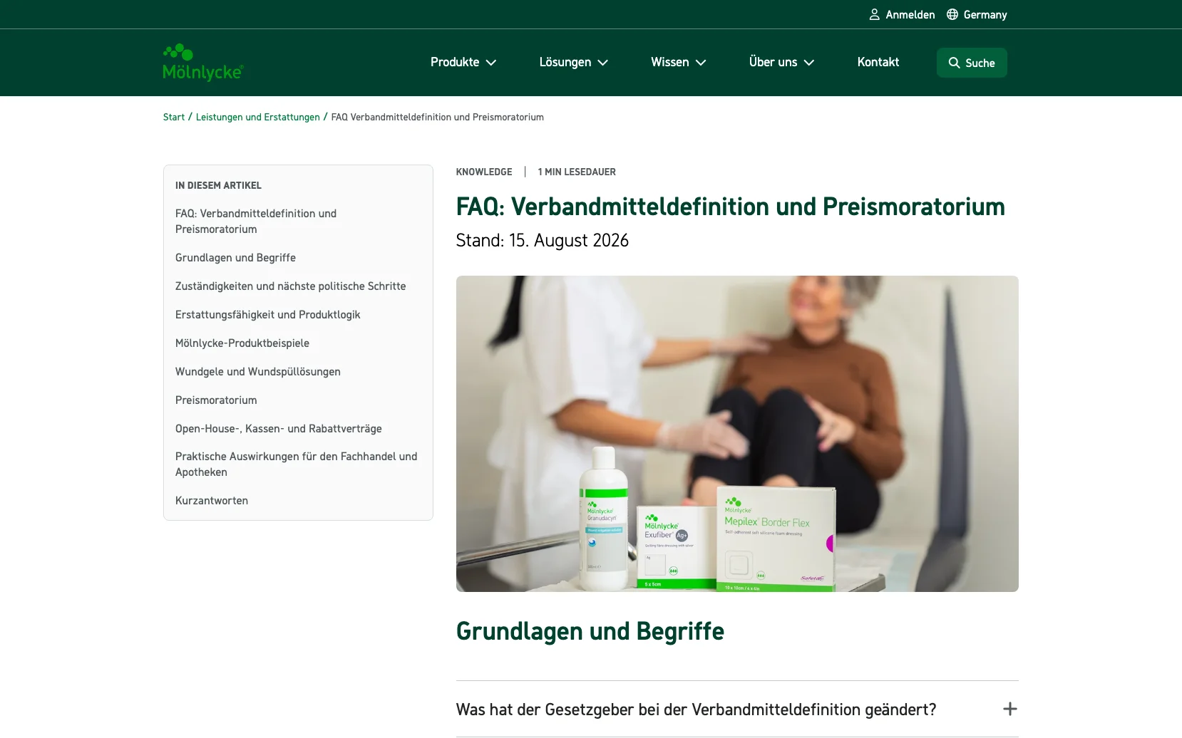 Weiterer Beleg: Mölnlycke Health Care — Kriterium 6.7