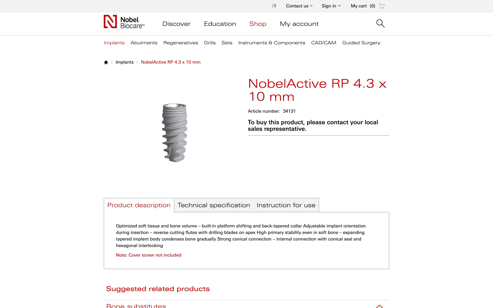 Weiterer Beleg: Nobel Biocare — Kriterium 1.1