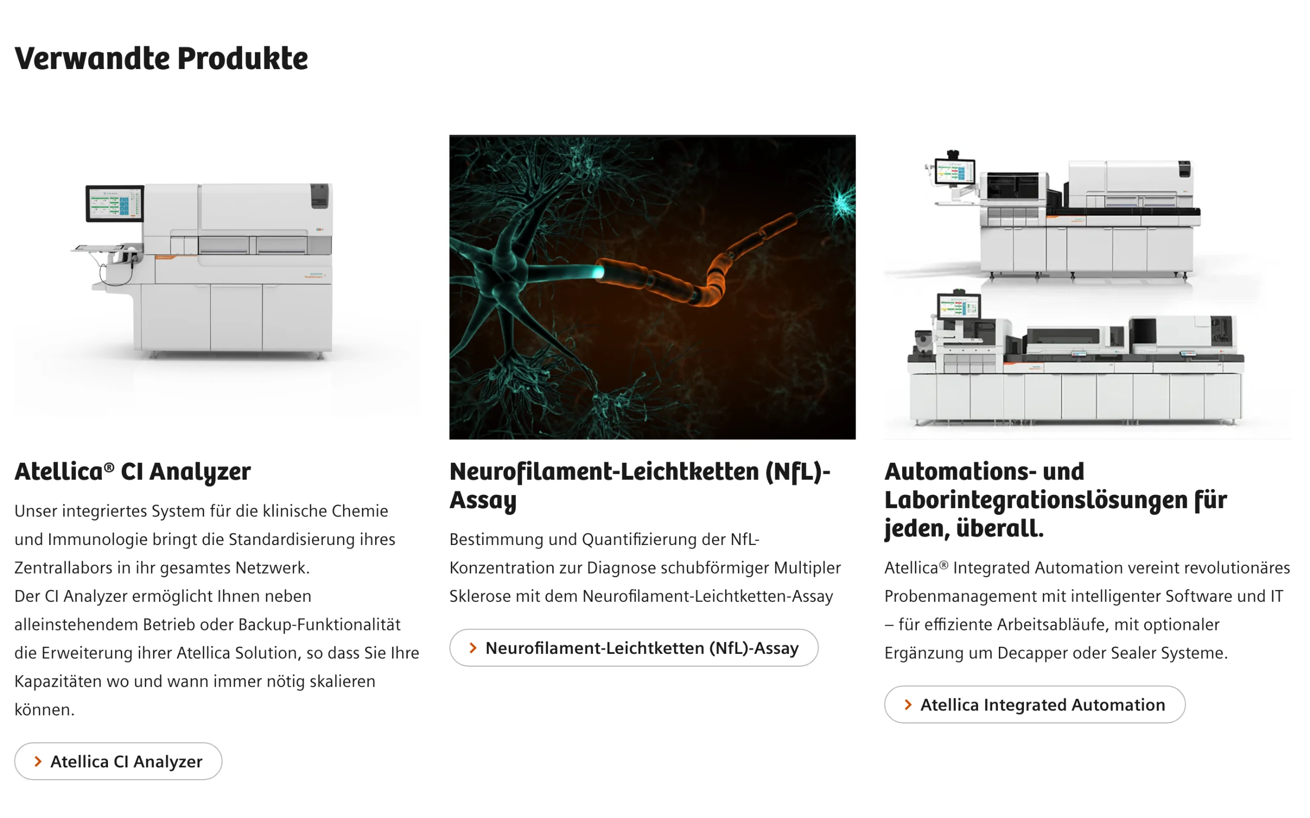 Screenshot-Beleg: Siemens Healthineers — Kriterium 4.9 Passende Produkte & Zubehör