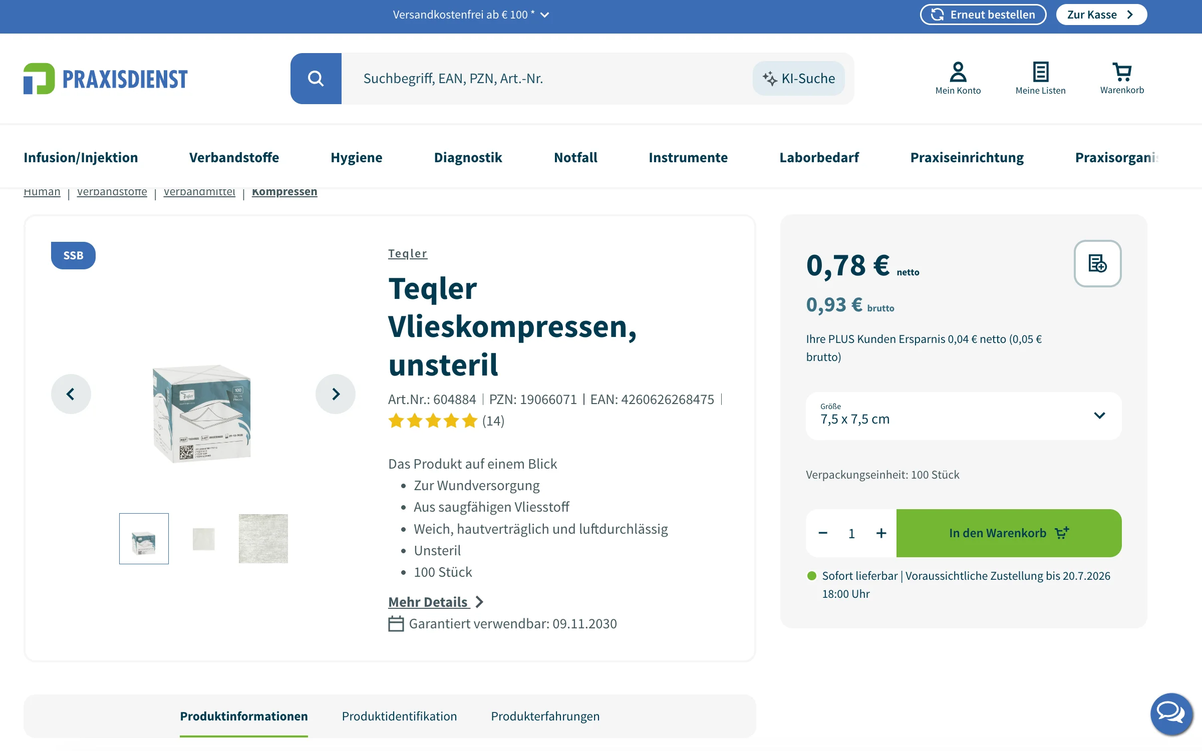 Beleg: Praxisdienst