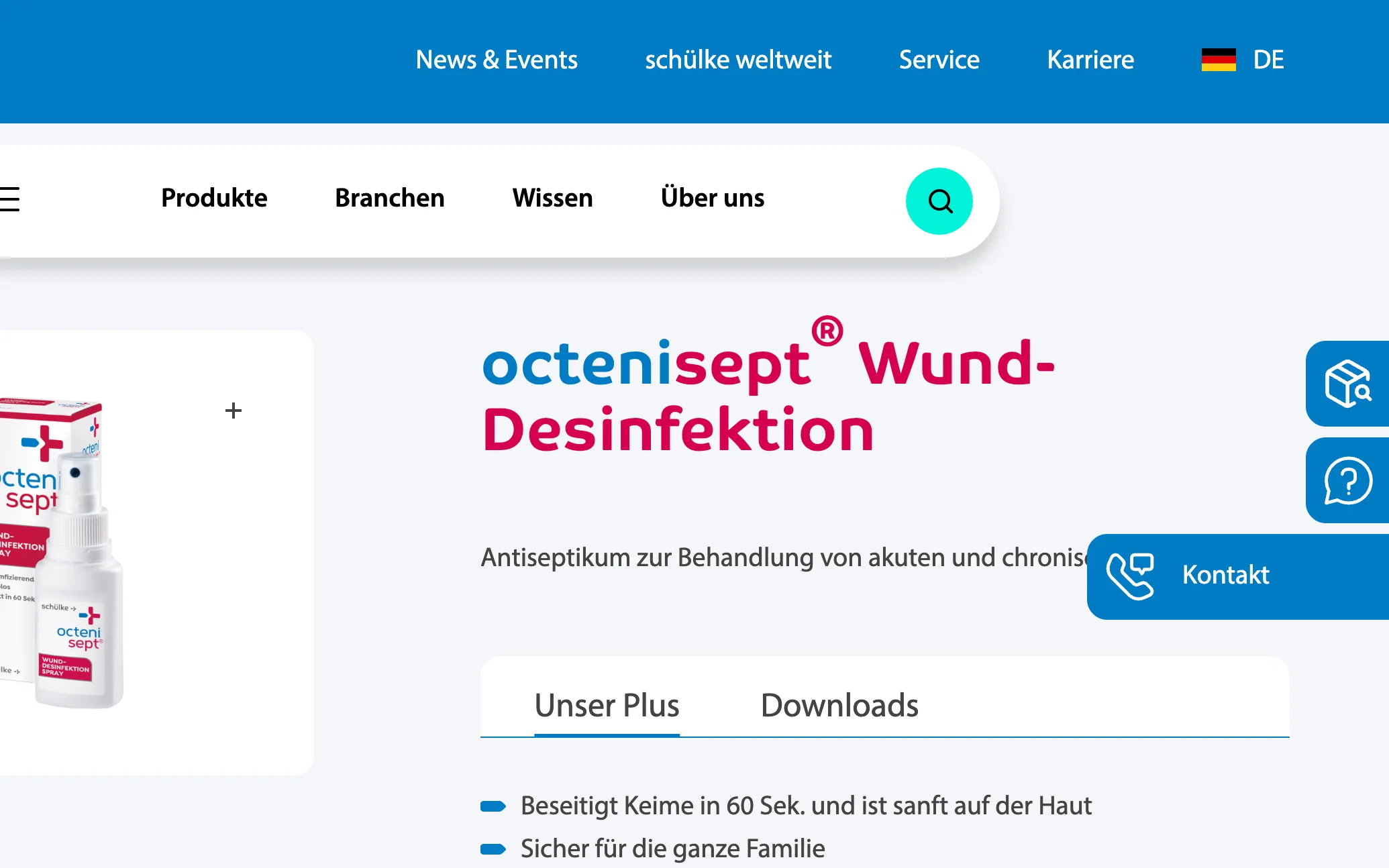 Screenshot-Beleg: Schülke & Mayr — Kriterium 6.1 Kontaktmöglichkeiten präsent