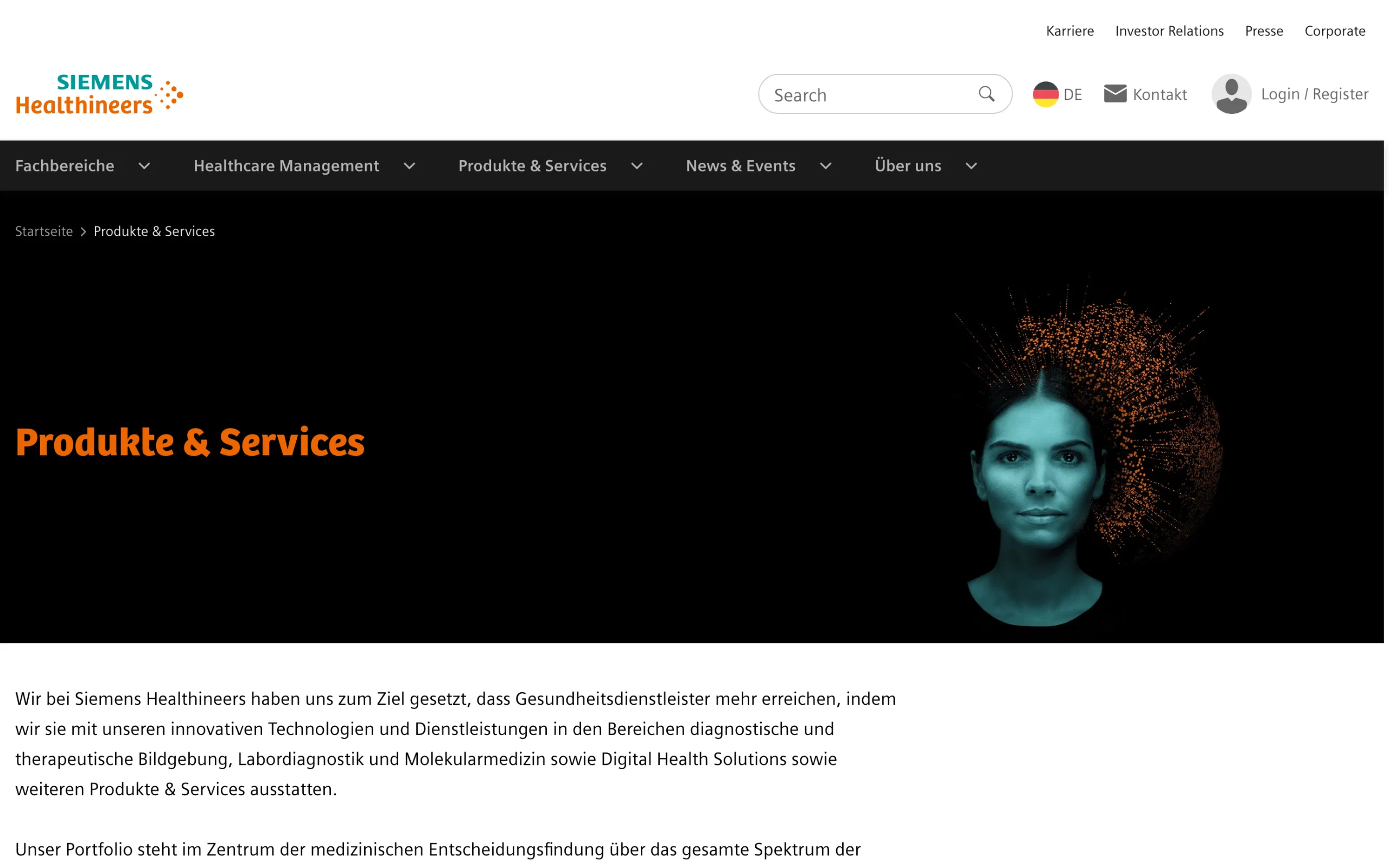 Screenshot-Beleg: Siemens Healthineers — Kriterium 6.5 Service- / Wartungs-Bereich