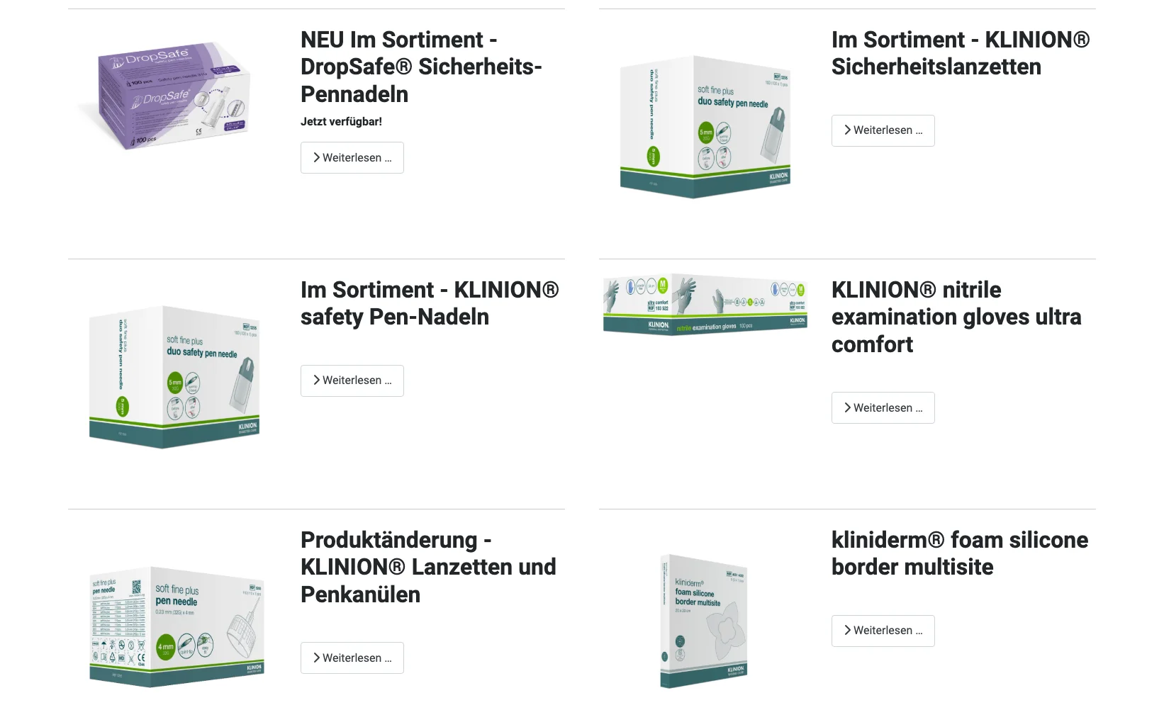 Screenshot-Beleg: Mediq Deutschland — Kriterium 3.3 Produktidentifikation in der Produktliste