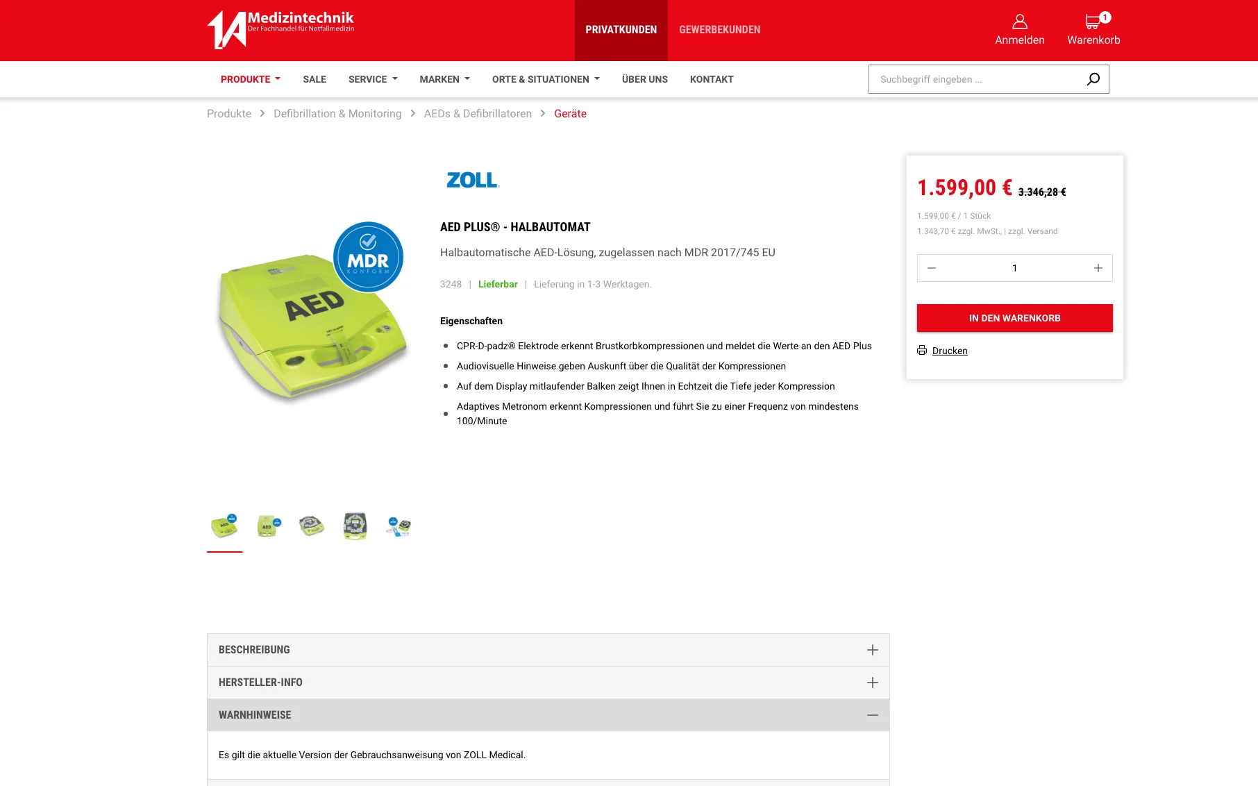 Weiterer Beleg: 1a-medizintechnik — Kriterium 4.3
