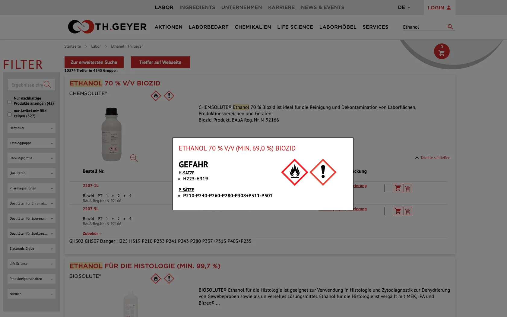 Screenshot-Beleg: Th. Geyer — Kriterium 4.2 Tech. Dokumente downloadbar