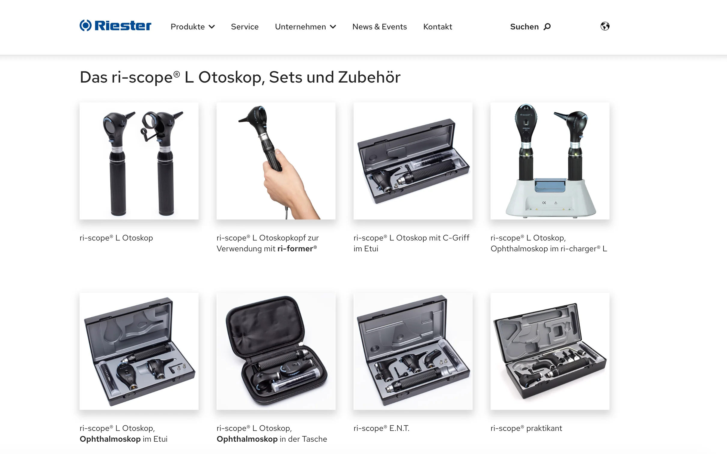 Screenshot-Beleg: Riester — Kriterium 4.9 Passende Produkte & Zubehör