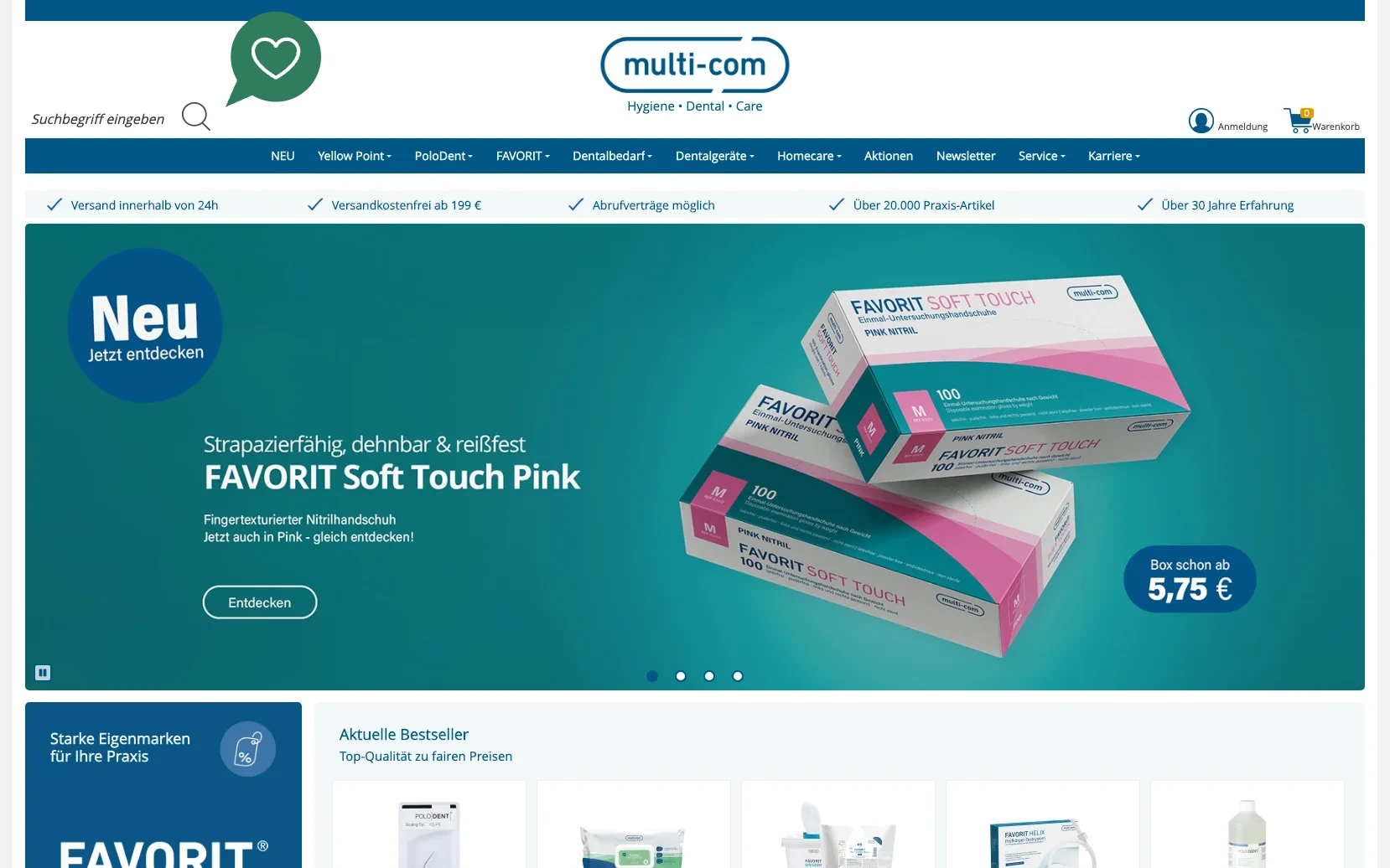 Screenshot-Beleg: multi-com — Kriterium 2.1 Suchfeld persistent in Top-Bar