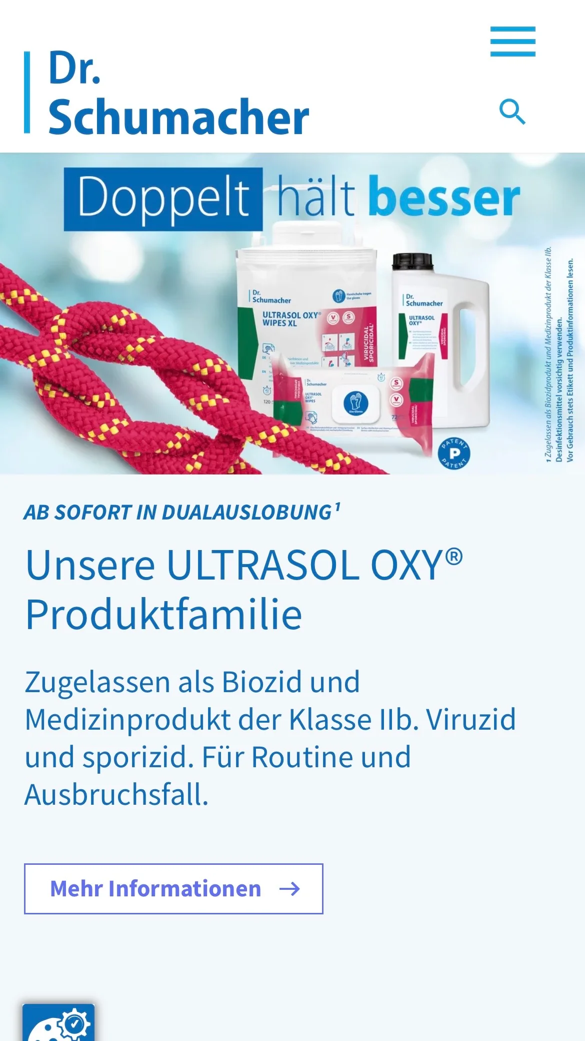 Screenshot-Beleg: Dr. Schumacher — Kriterium 7.5 Mobile Bedienbarkeit