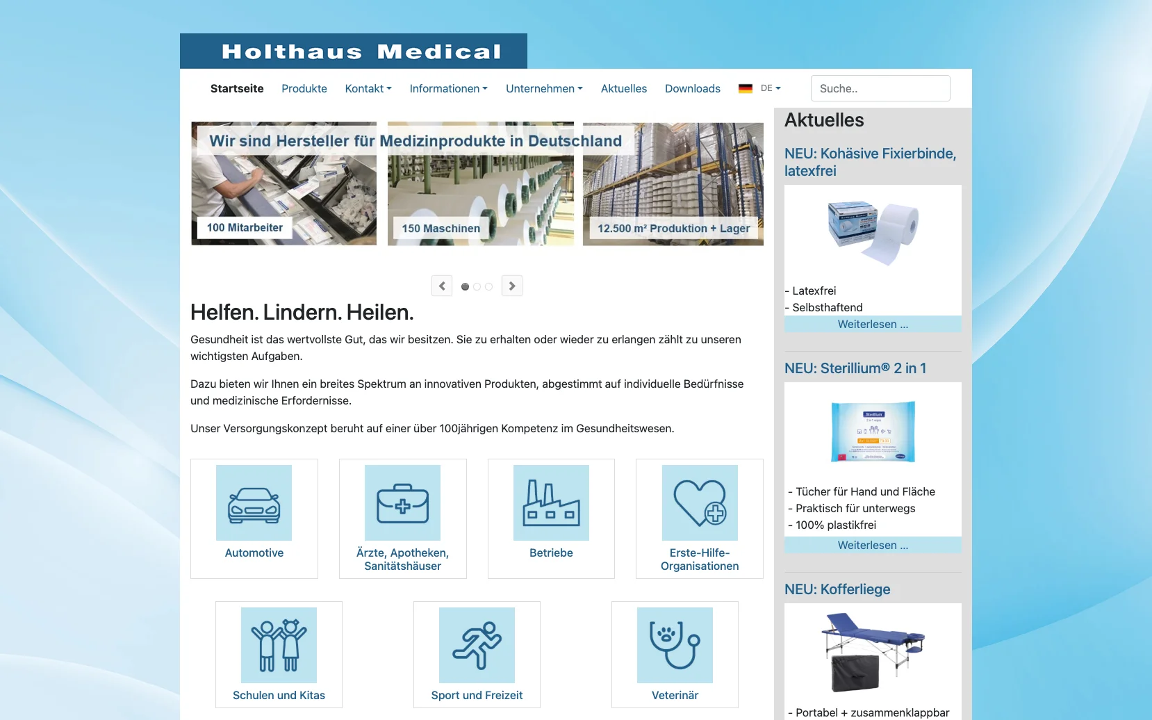 Beleg: Holthaus Medical — Design & Gesamteindruck