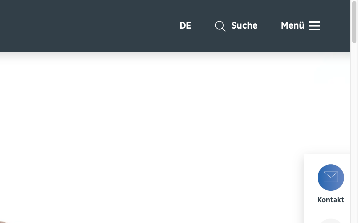 Screenshot-Beleg: KaVo Dental — Kriterium 2.1 Suchfeld persistent in Top-Bar