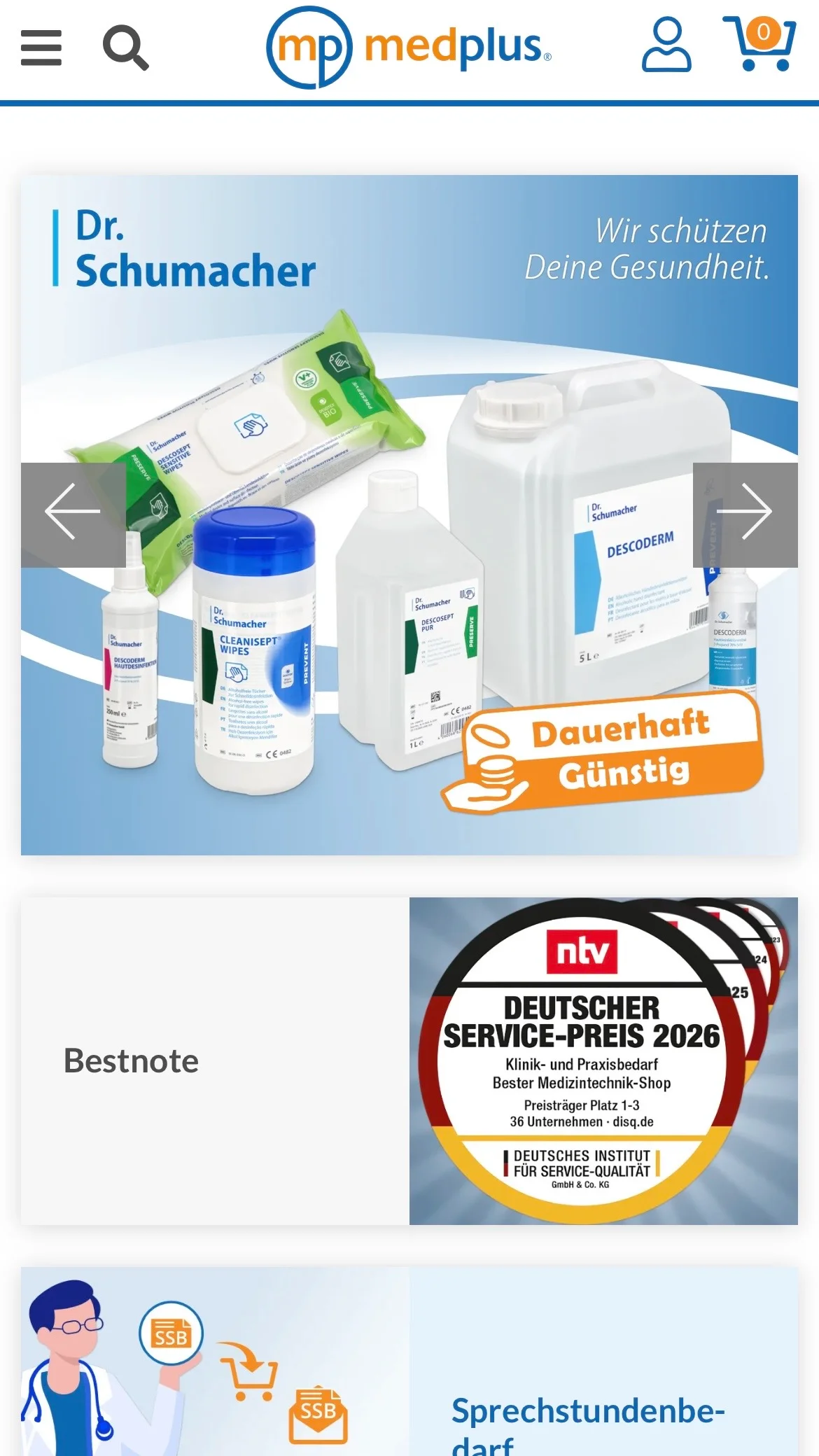 Screenshot-Beleg: medplus24 — Kriterium 7.5 Mobile Bedienbarkeit