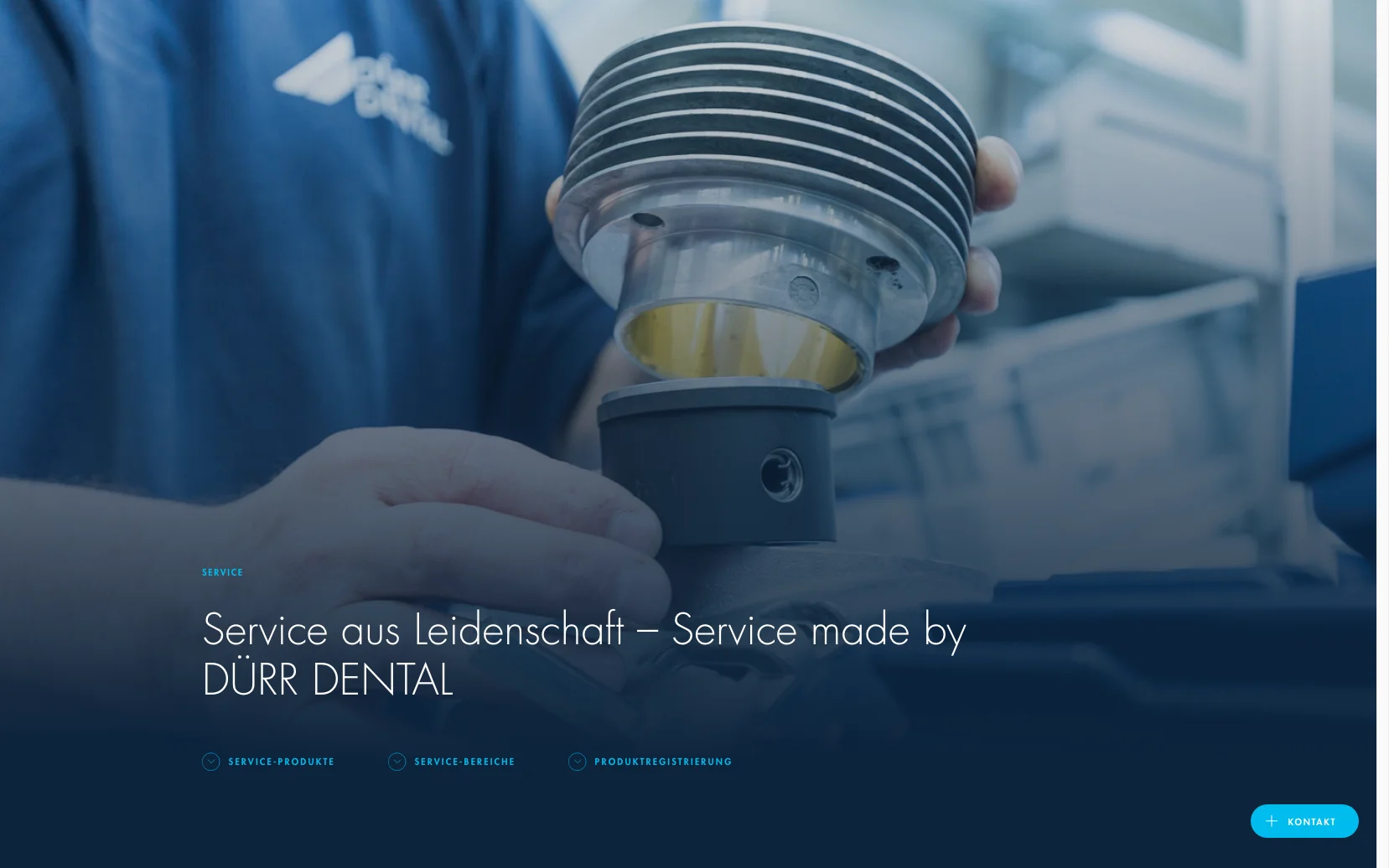 Screenshot-Beleg: Dürr Dental — Kriterium 6.5 Service- / Wartungs-Bereich