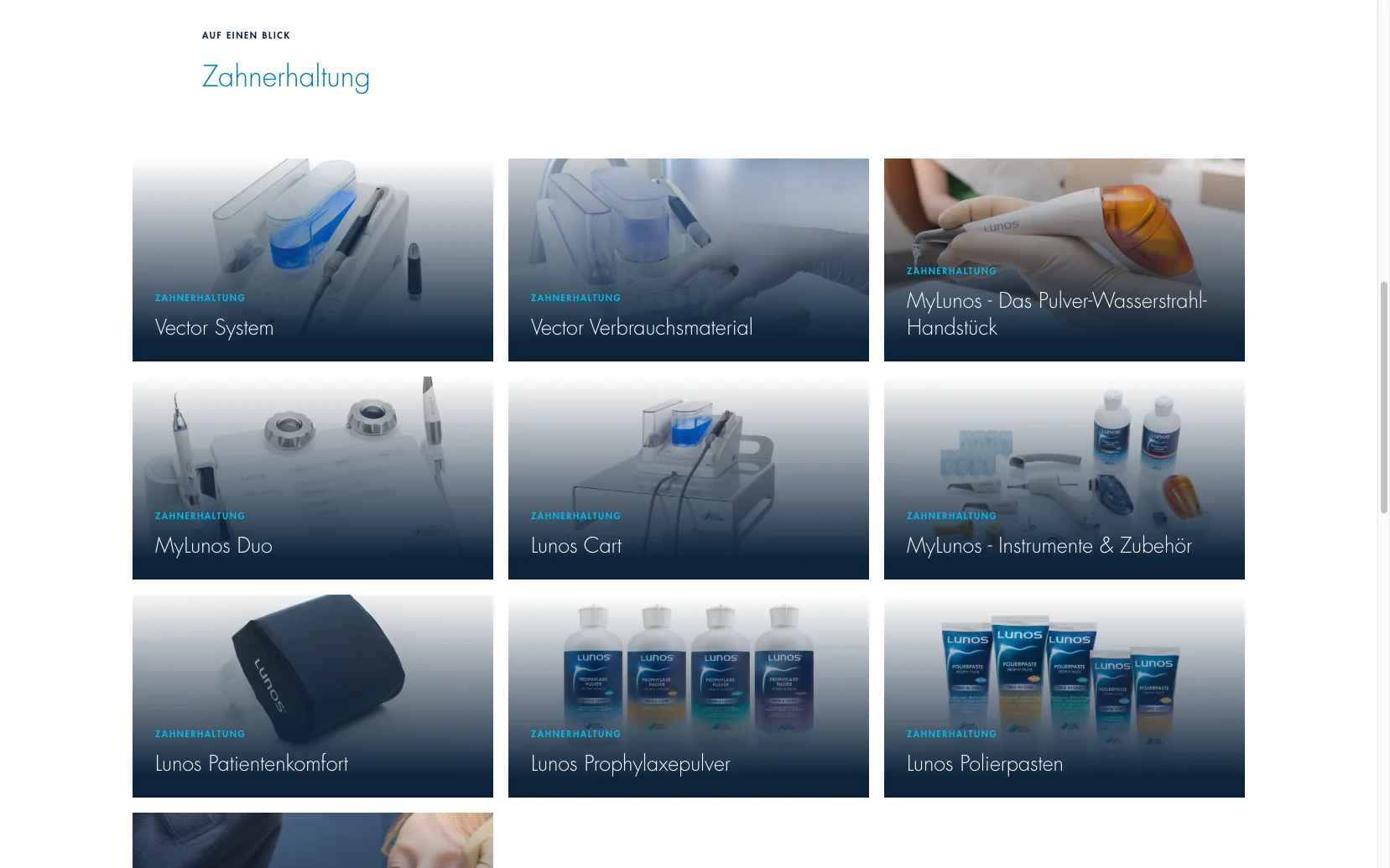 Screenshot-Beleg: Dürr Dental — Kriterium 1.1 Öffentlicher Katalog-Zugang