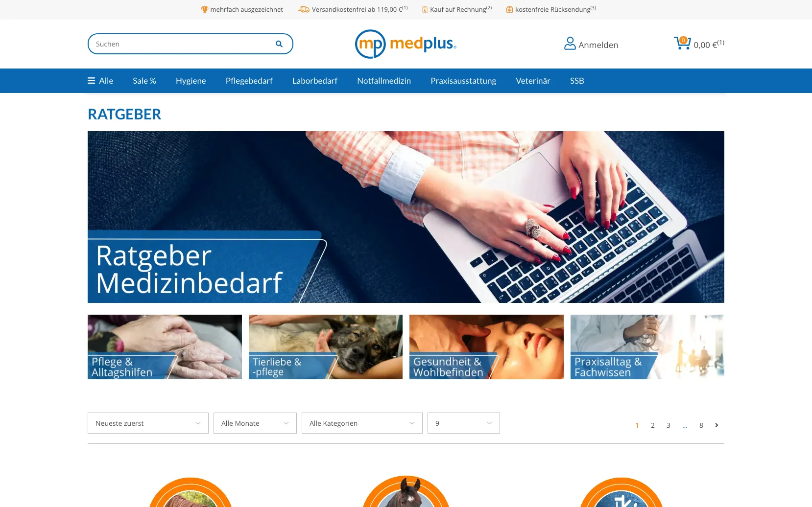 Screenshot-Beleg: medplus24 — Kriterium 6.7 Content-/Ratgeber-Bereich