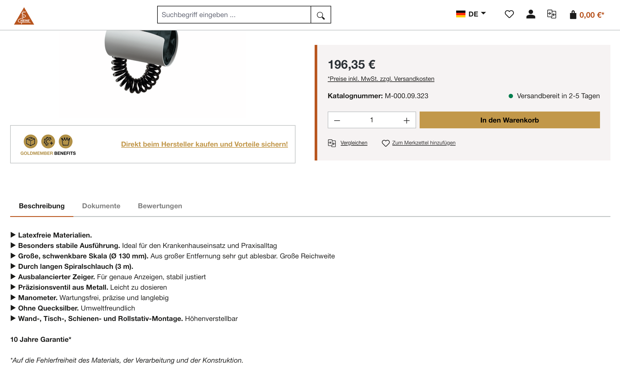 Weiterer Beleg: Heine Optotechnik — Kriterium 4.6