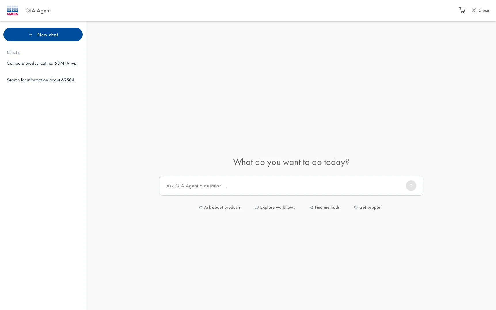 Screenshot-Beleg: QIAGEN — Kriterium 6.2 Live-Chat oder Chatbot