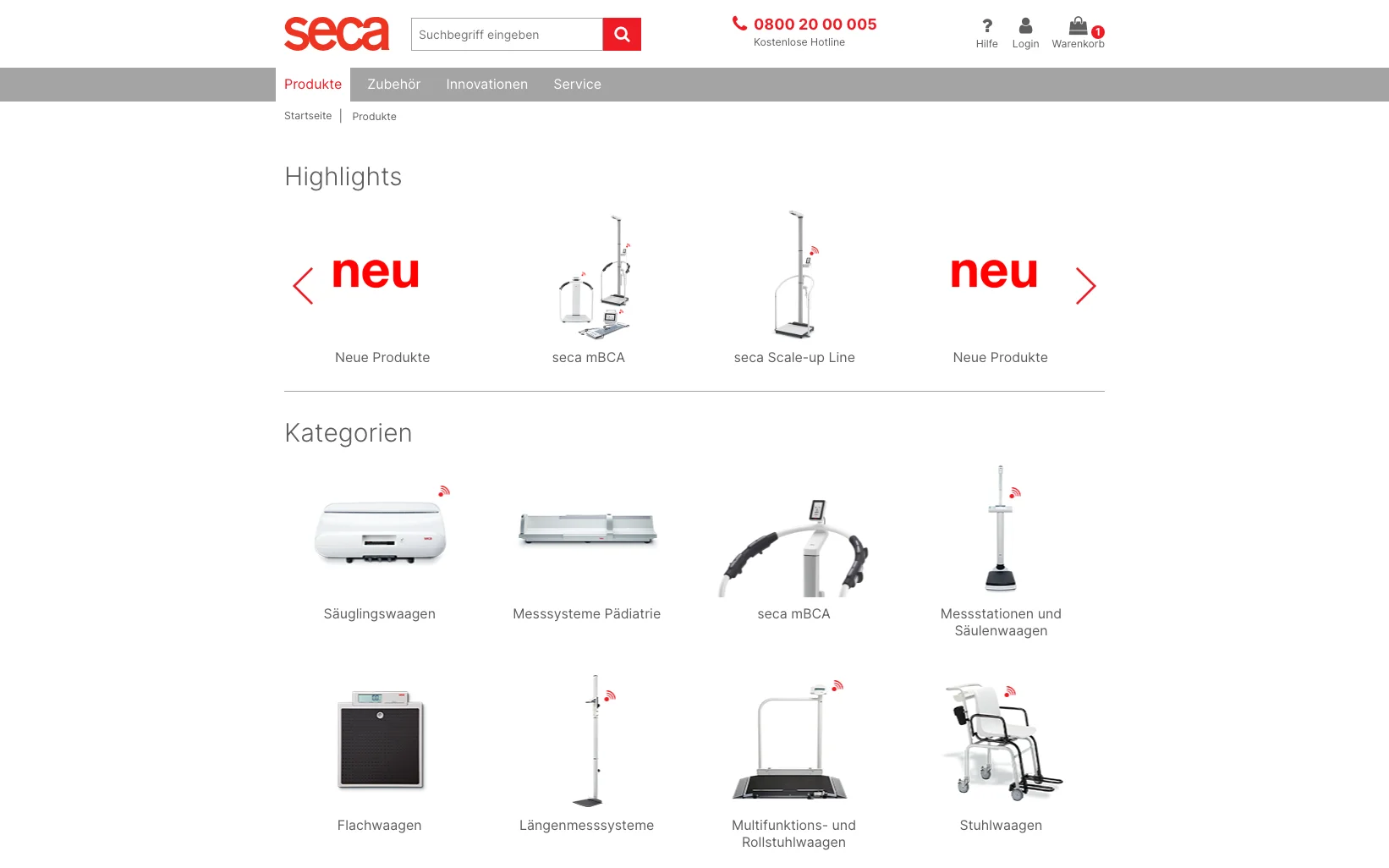 Screenshot-Beleg: SECA — Kriterium 1.1 Öffentlicher Katalog-Zugang