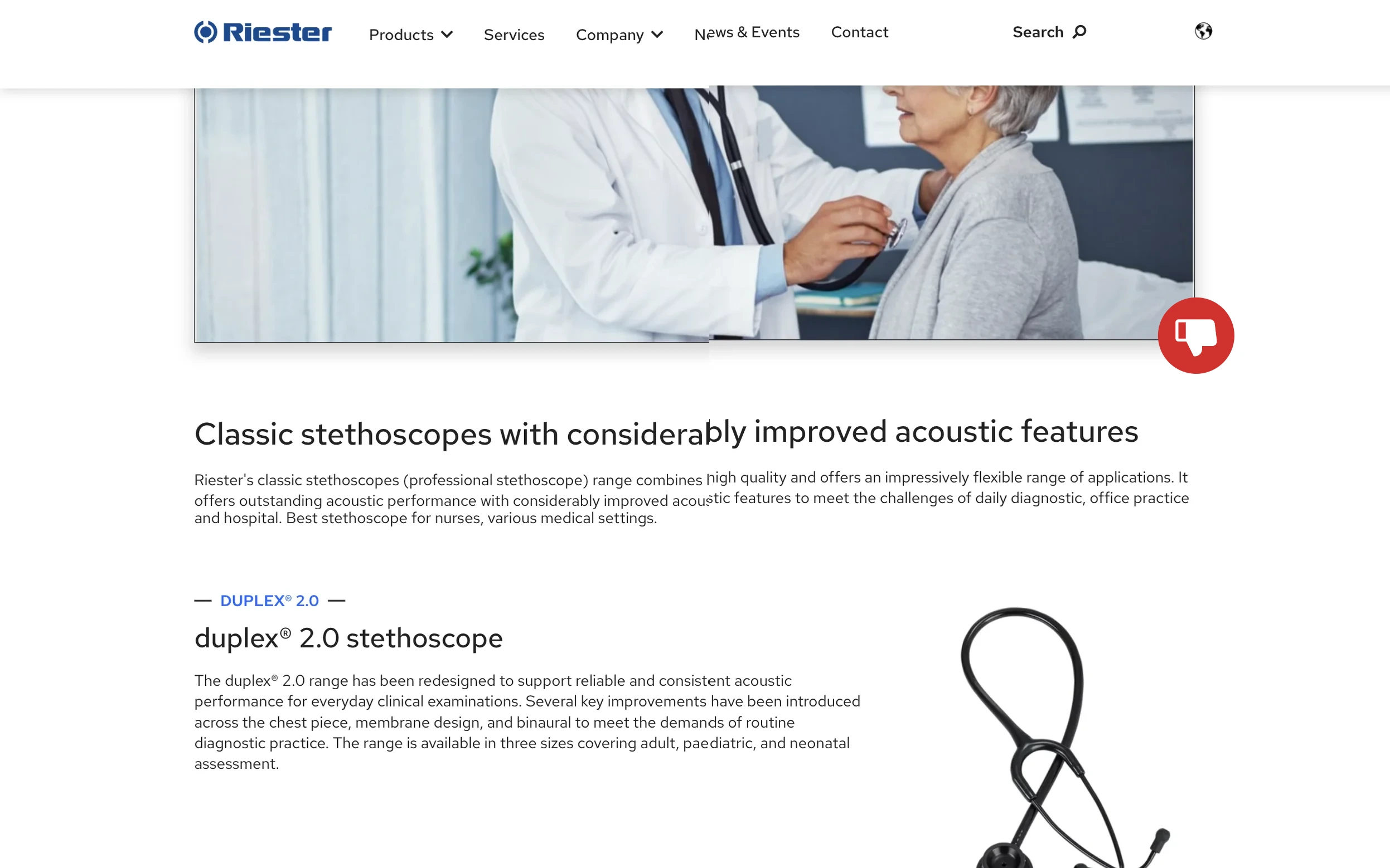 Screenshot-Beleg: Riester — Kriterium 4.6 Anwendungs-/Demo-Video auf der Produktseite