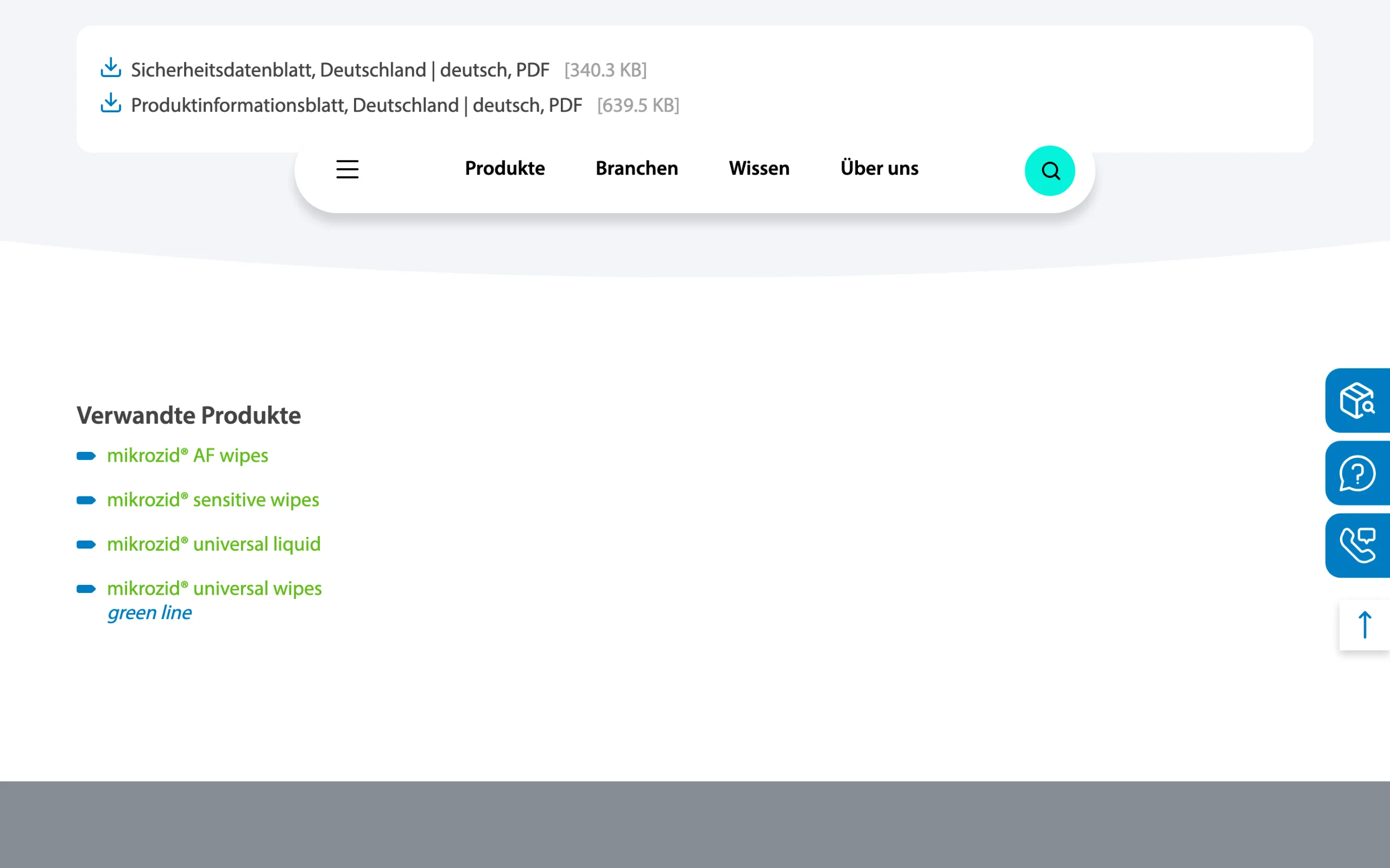 Screenshot-Beleg: Schülke & Mayr — Kriterium 4.9 Passende Produkte & Zubehör