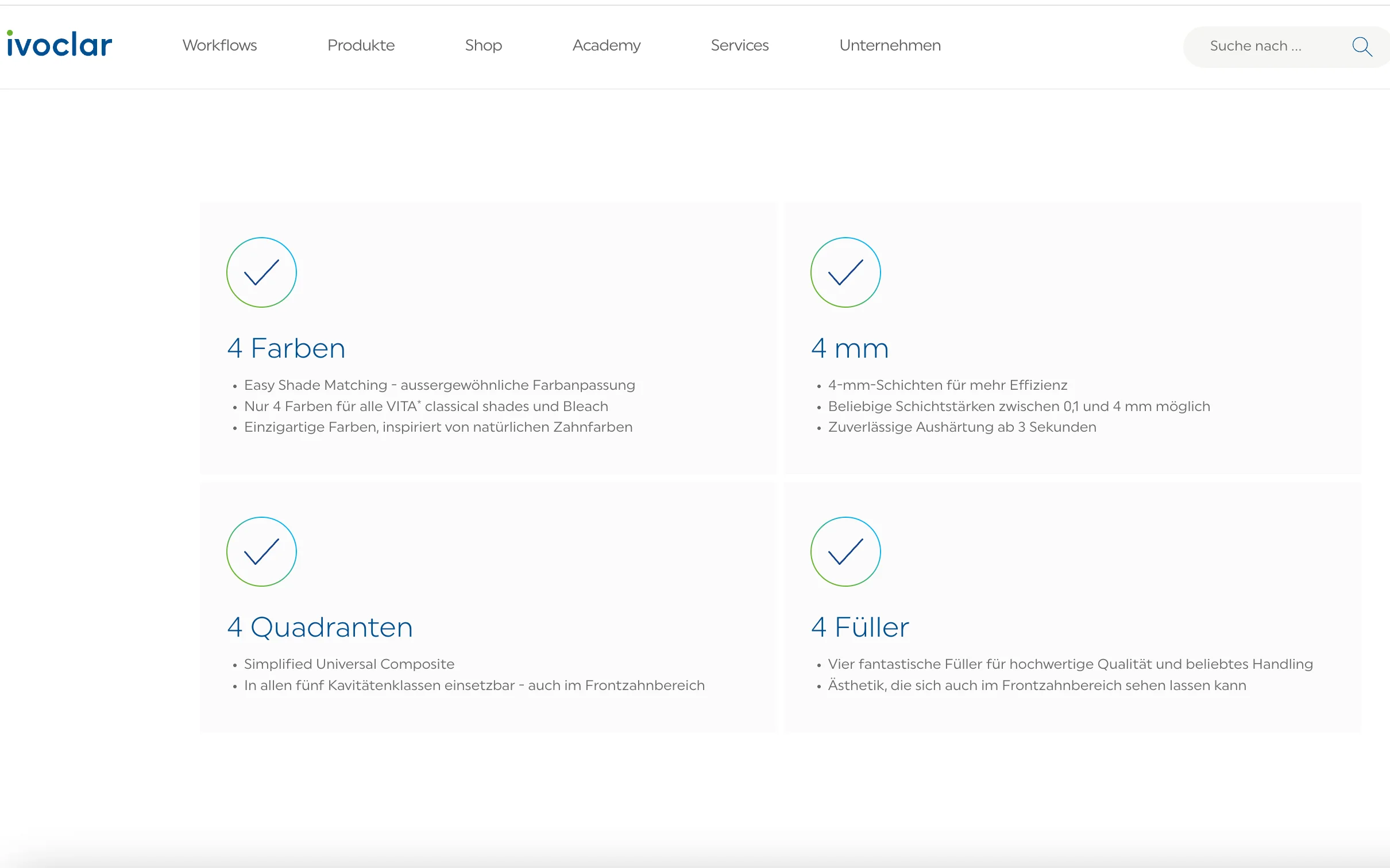 Screenshot-Beleg: Ivoclar Vivadent — Kriterium 4.3 Strukturierte Produktinformation