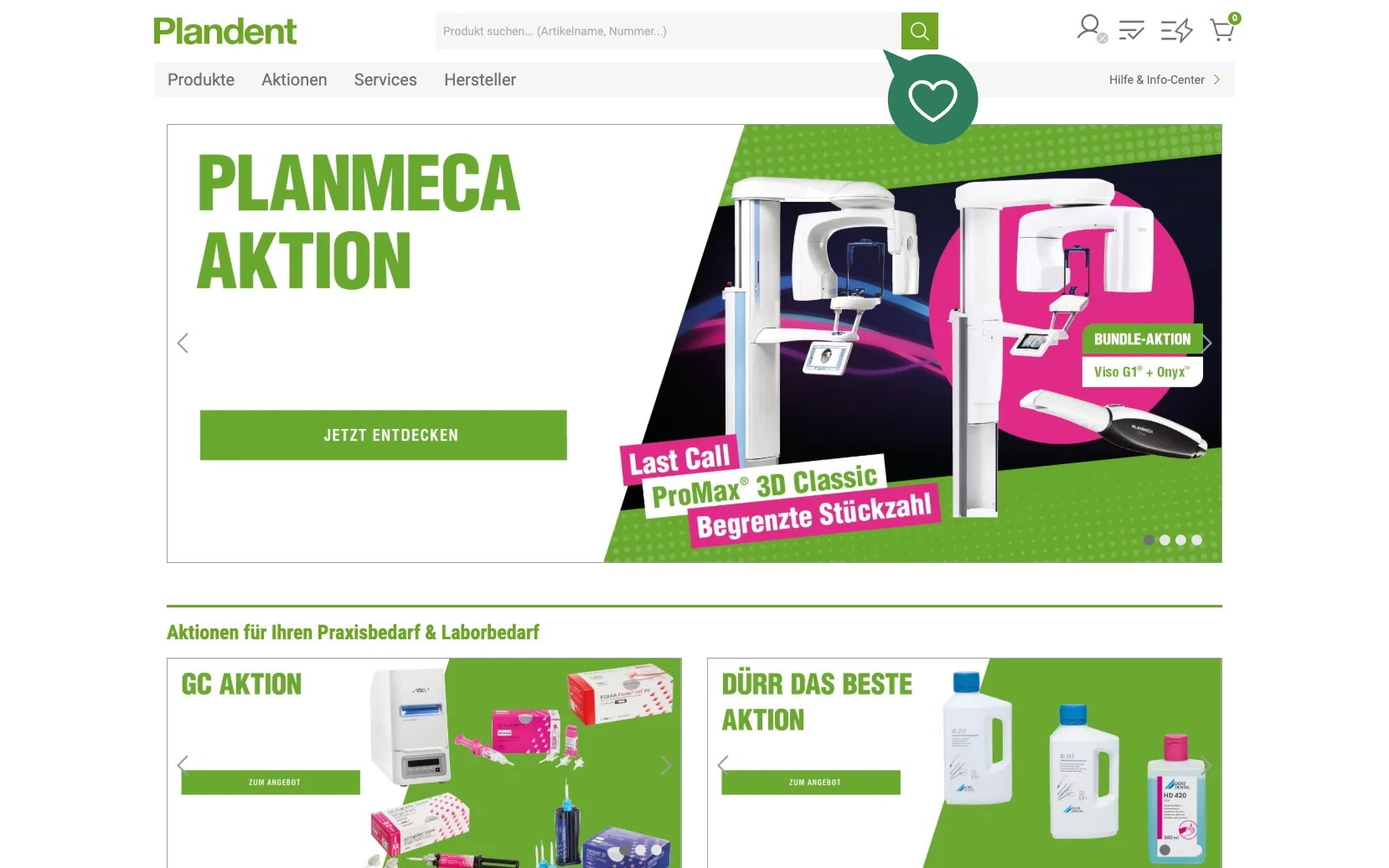 Screenshot-Beleg: Plandent — Kriterium 2.1 Suchfeld persistent in Top-Bar