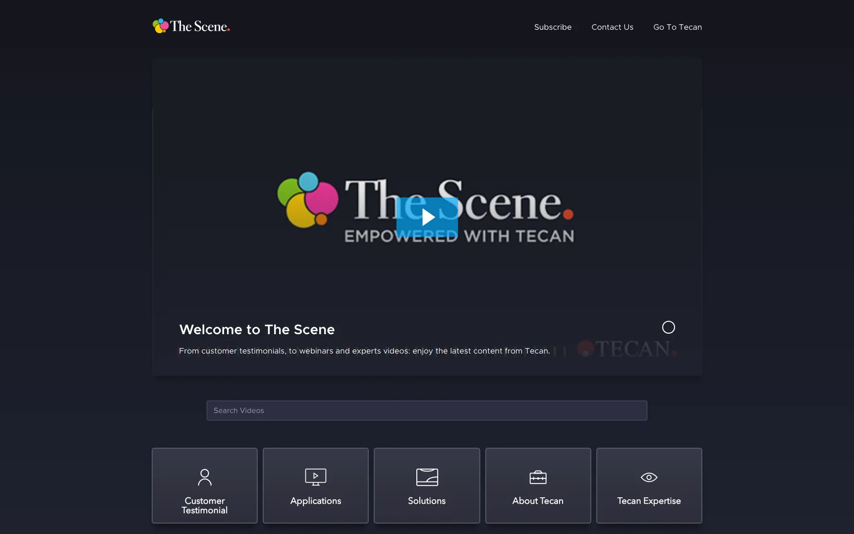 Screenshot-Beleg: Tecan — Kriterium 6.4 Schulungs- / Education-Hub