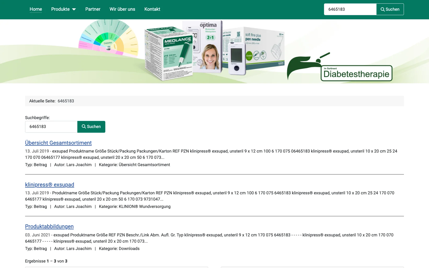 Screenshot-Beleg: Mediq Deutschland — Kriterium 2.2 Suche per Artikelnr./PZN/REF