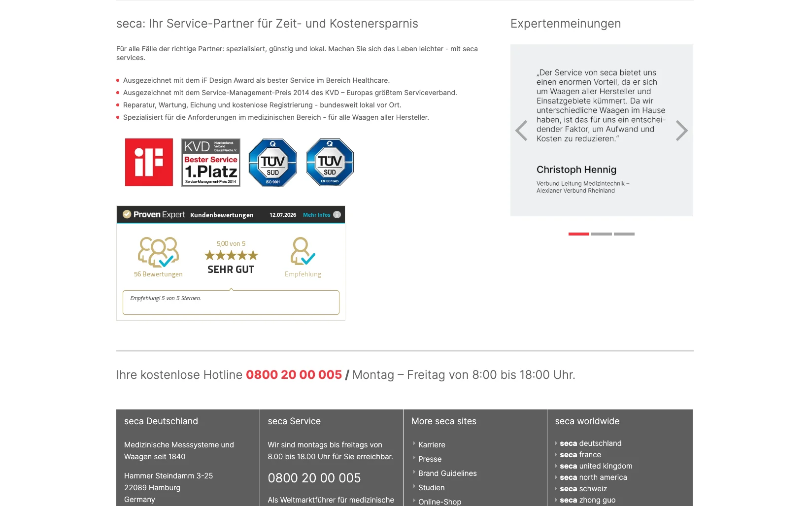 Weiterer Beleg: SECA — Kriterium 1.4