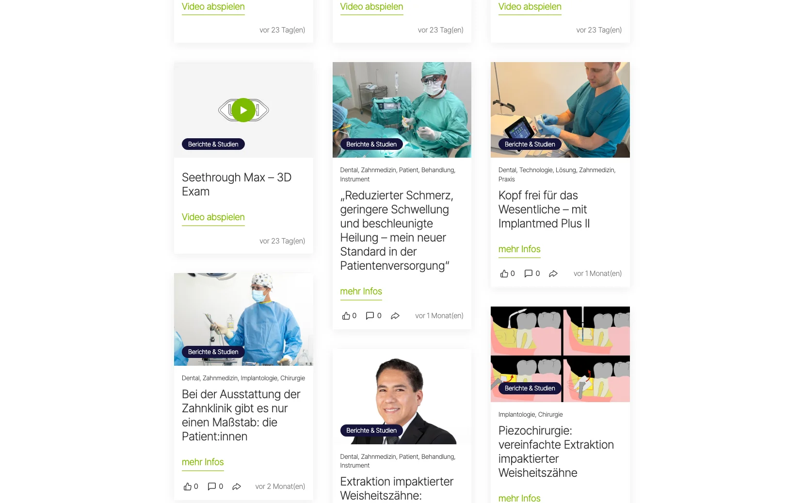Screenshot-Beleg: W&H Dentalwerk — Kriterium 6.7 Content-/Ratgeber-Bereich