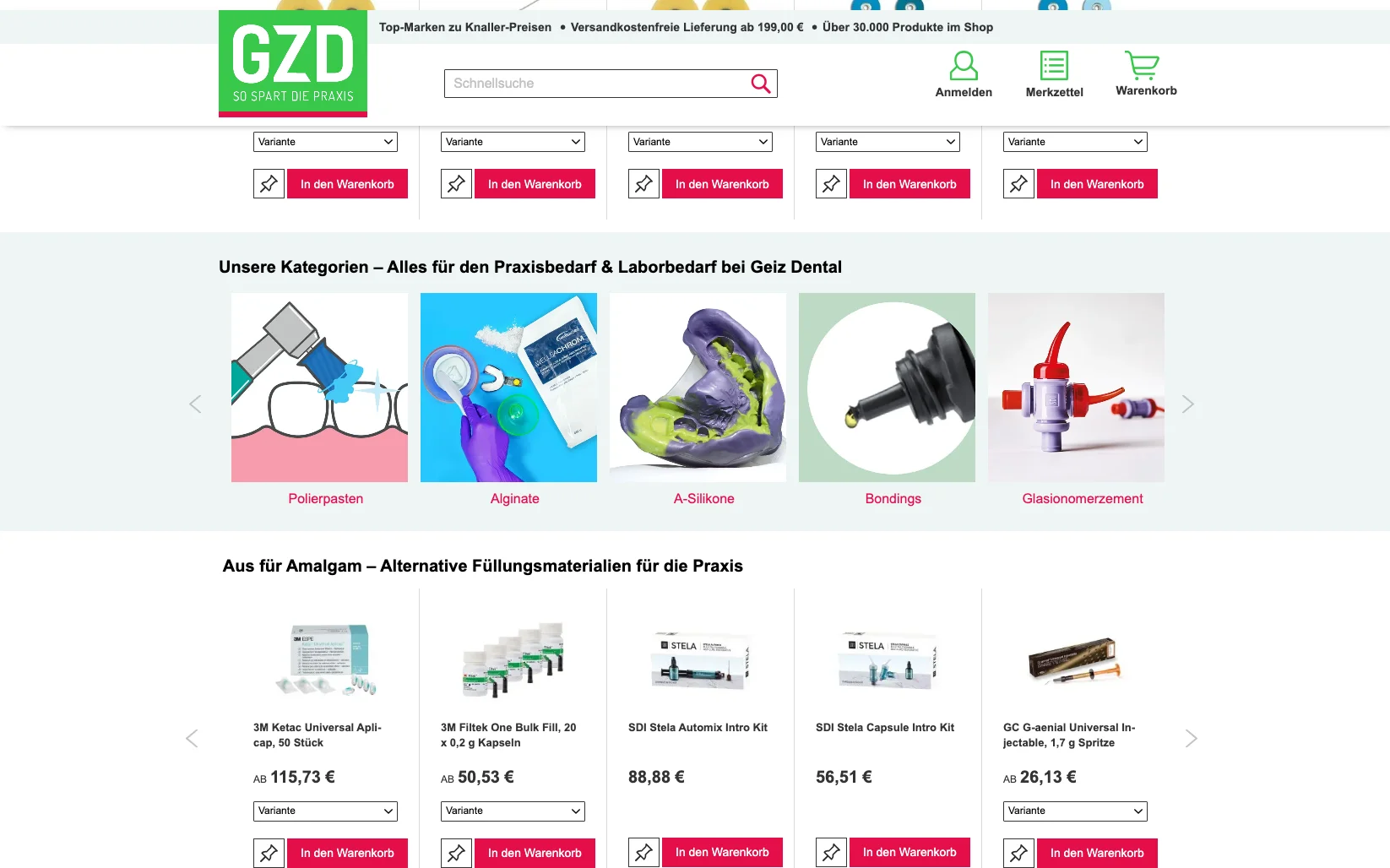 Weiterer Beleg: Geiz Dental — Kriterium 1.4