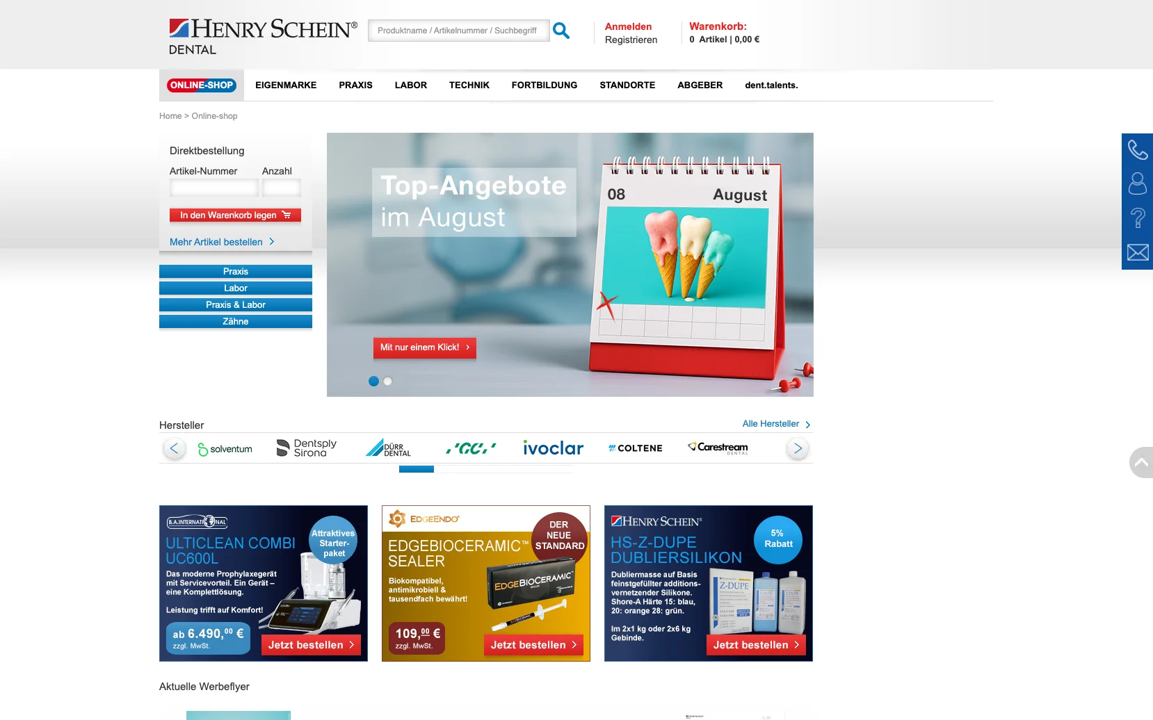 Weiterer Beleg: Henry Schein Dental — Kriterium 1.4