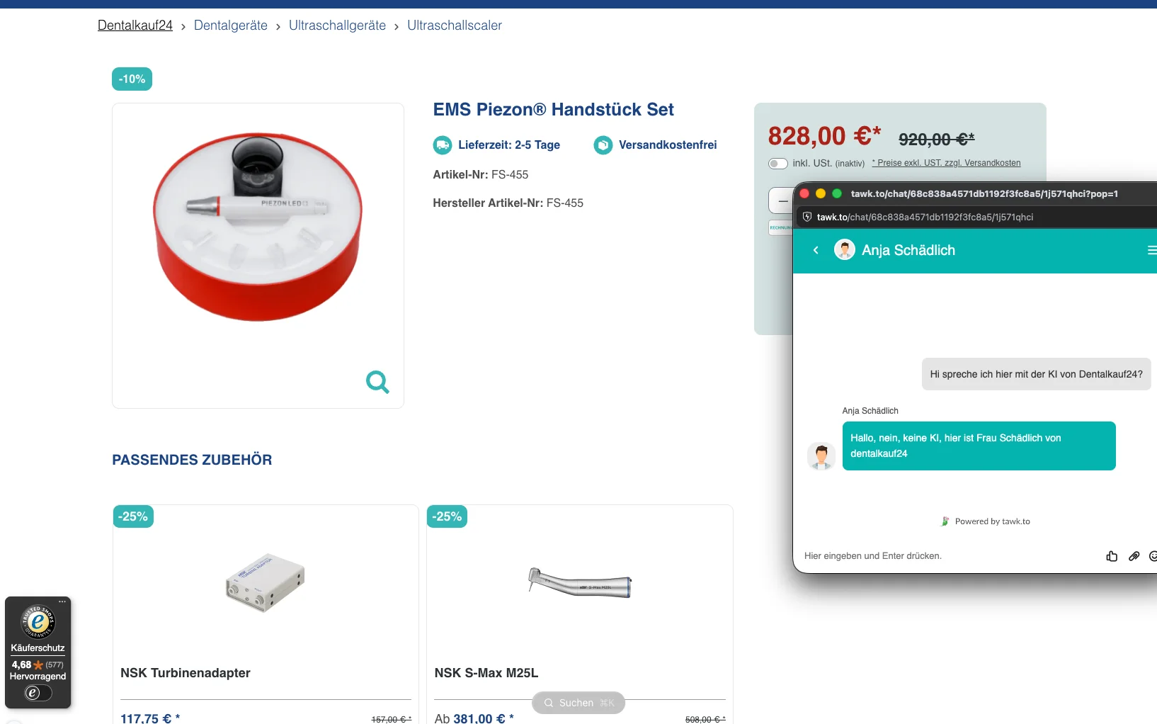 Weiterer Beleg: Dentalkauf24 — Kriterium 6.2